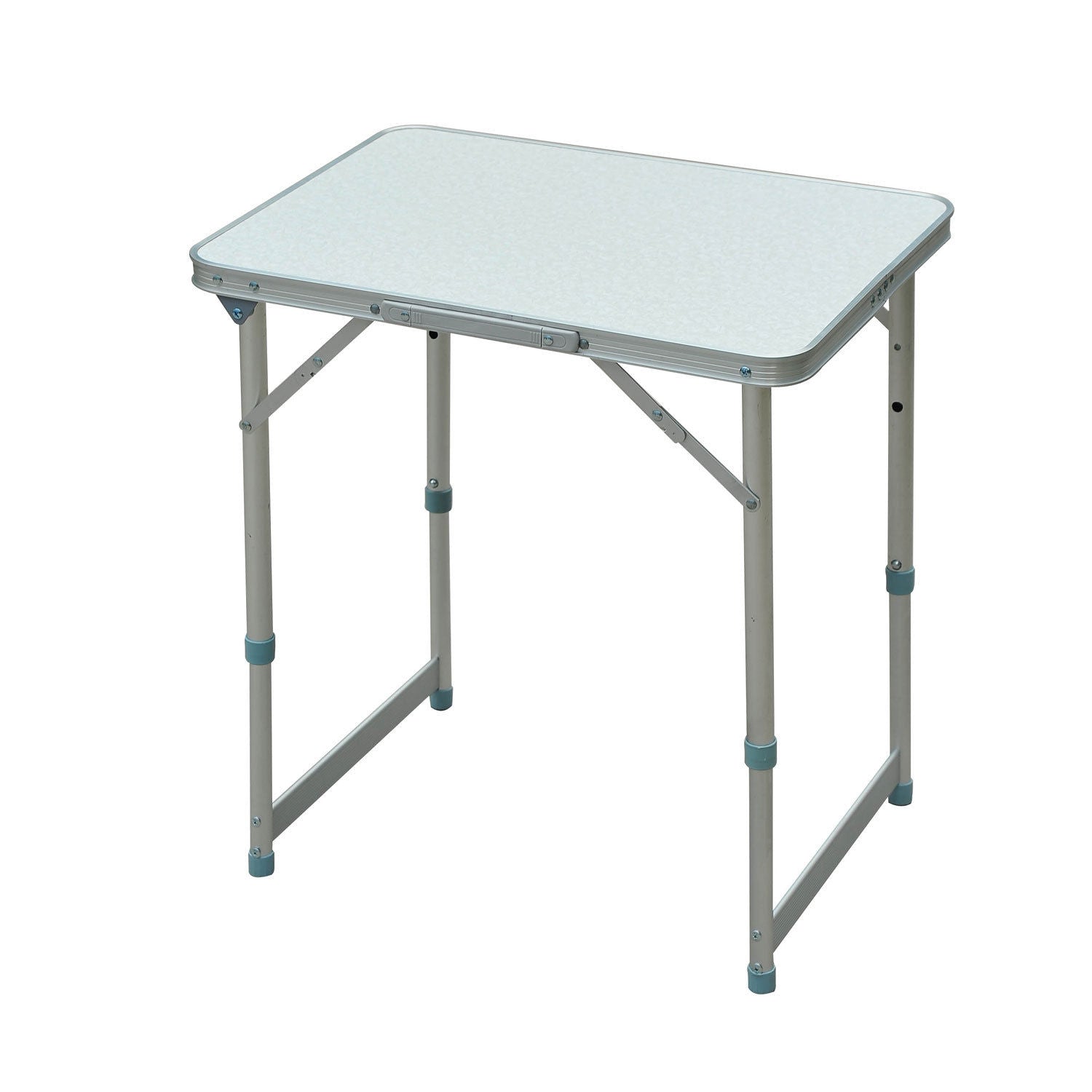 Portable Folding Picnic Table with Adjustable Height - Silver