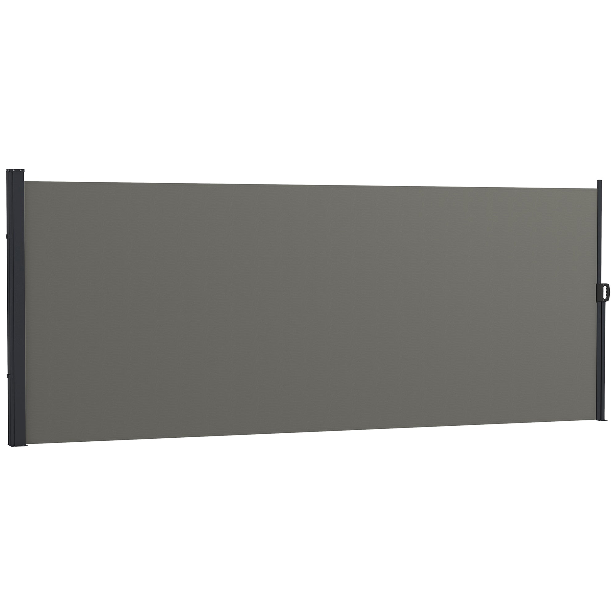Retractable Outdoor Privacy Screen Awning with UV30+ Protection - Dark Grey