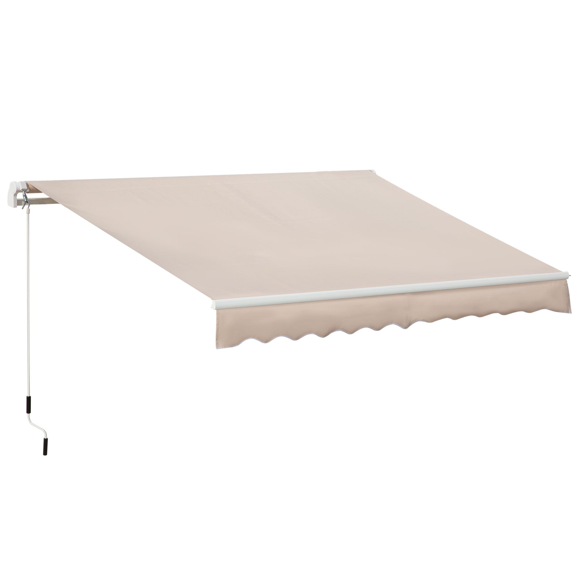 Lightweight Manual Window Awning Canopy with UV Blocker - Beige