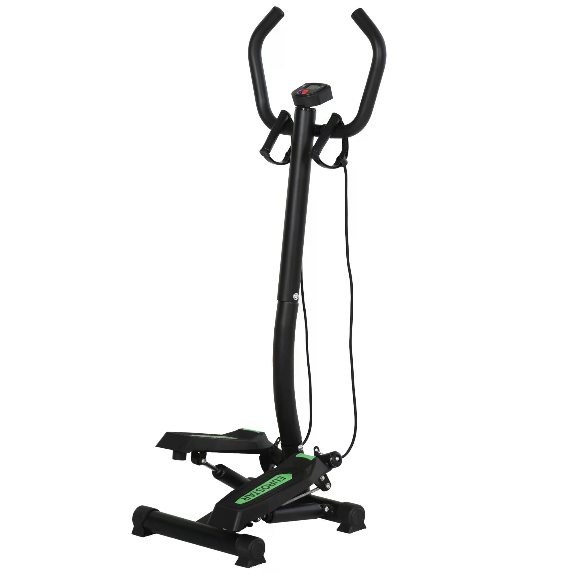 Free Stand Stepper 40L x 48W x 118H cm with Resistance Bands - Black/Green