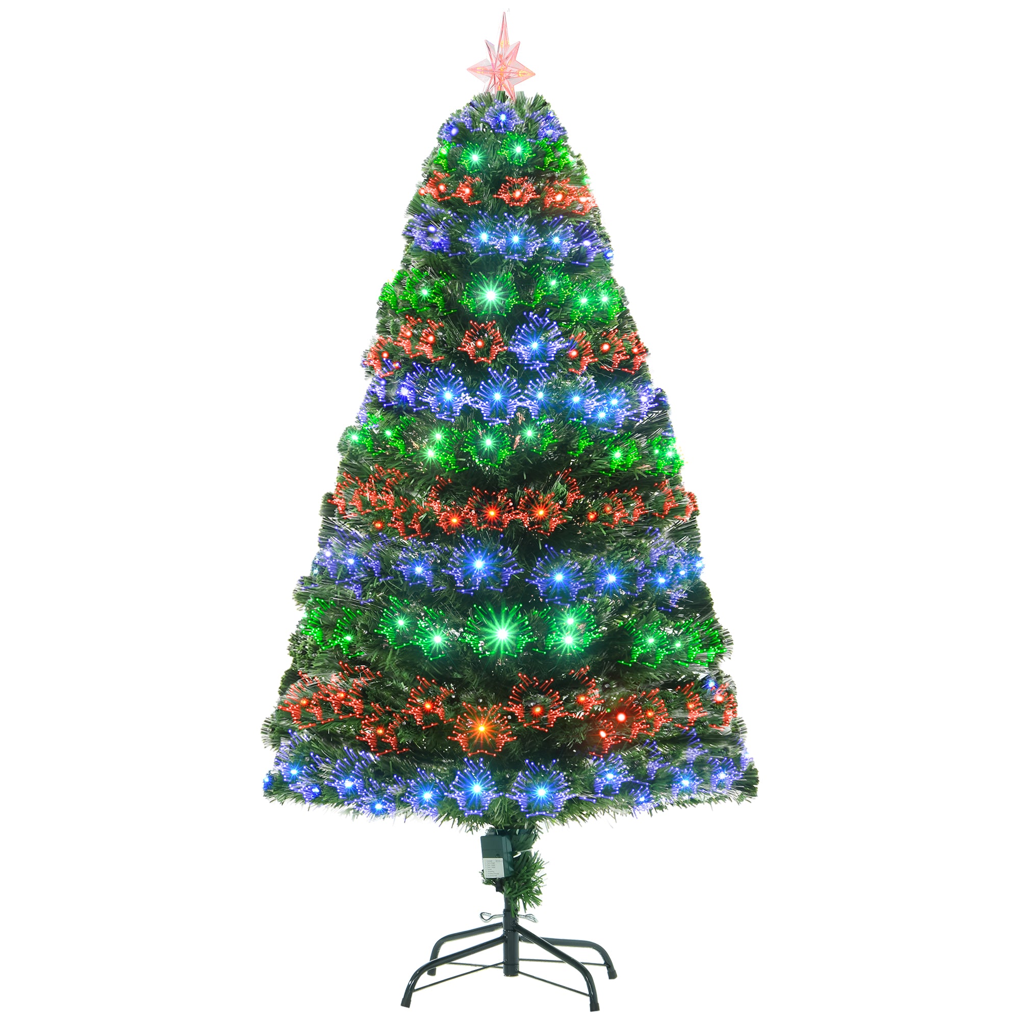 5ft 150cm Pre-Lit Fibre Optic Artificial Christmas Tree - Green