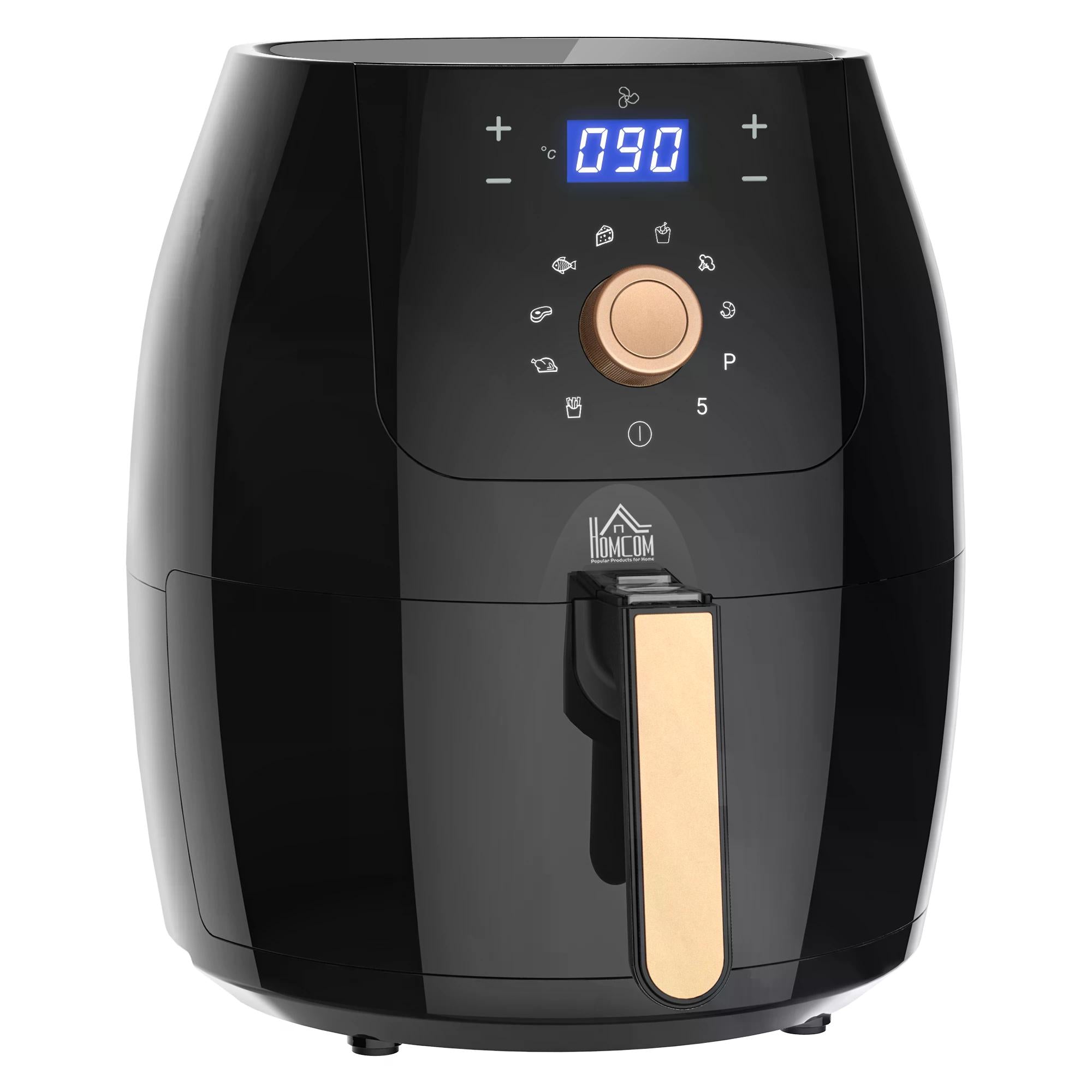 Digital Air Fryer 5.5L 1700W with Rapid Air Circulation - Black