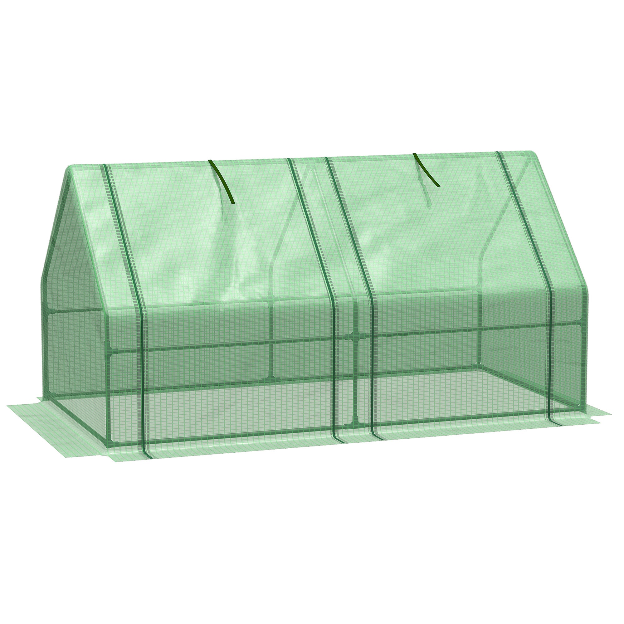 Mini Greenhouse with Steel Frame and PE Cover - Portable Garden Tunnel