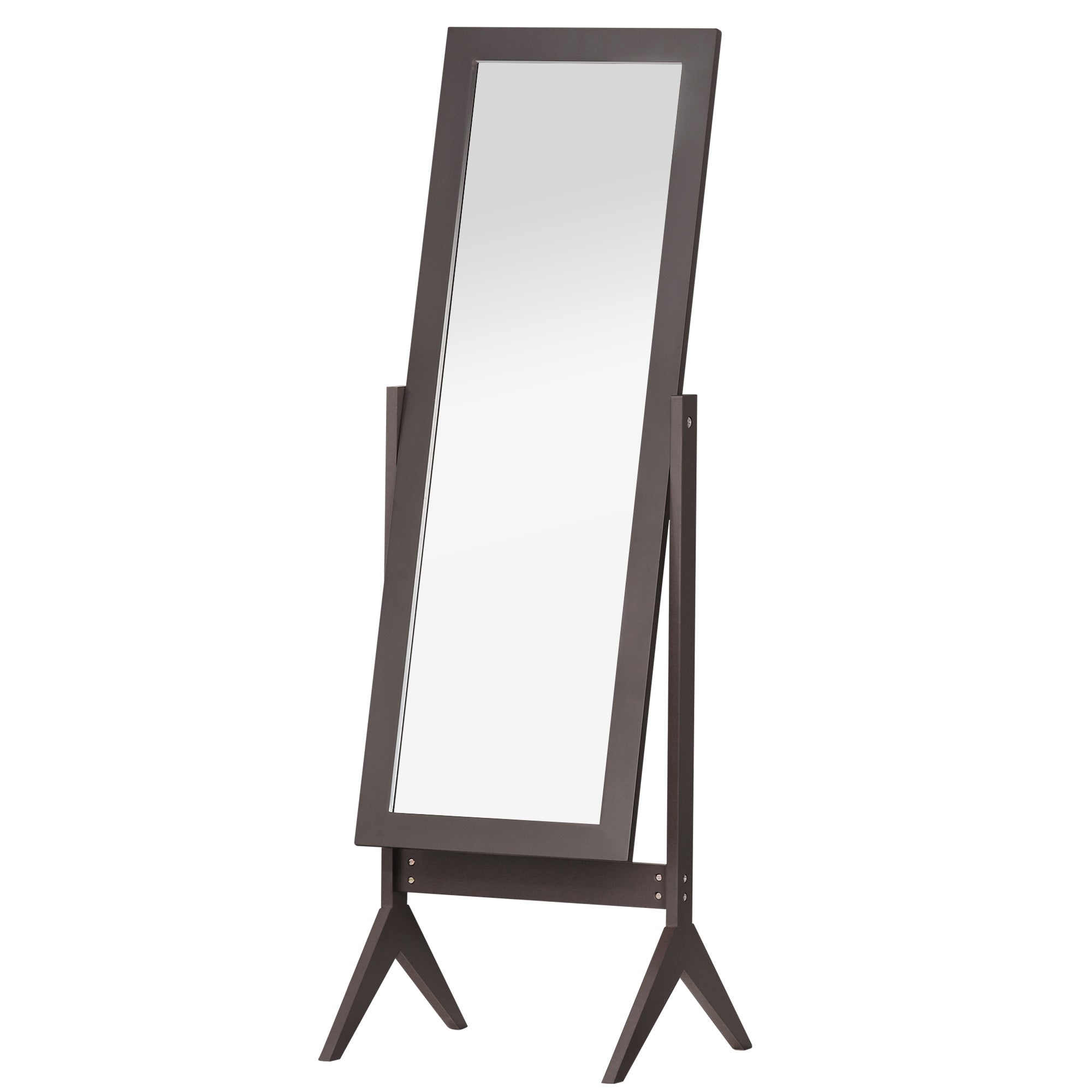 Freestanding Adjustable Angle Tall Dressing Mirror 148x47cm - Brown