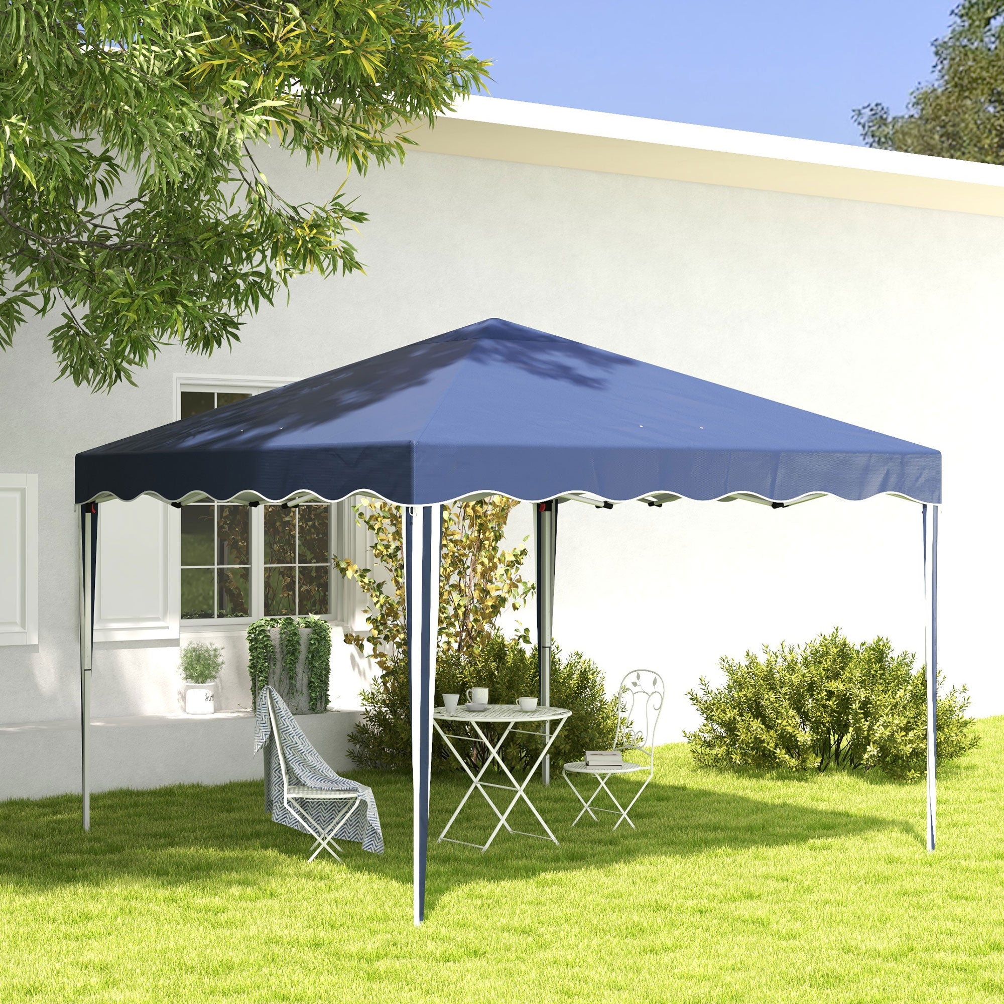 3 x 3m Pop Up Gazebo Set - Adjustable Steel Frame Outdoor Tent