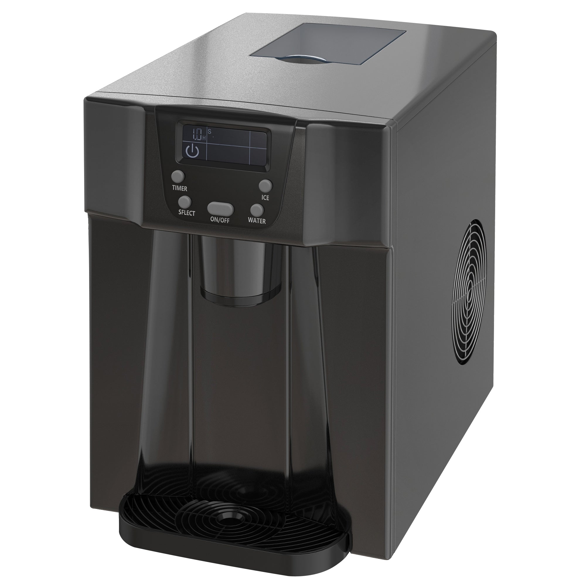 Countertop Ice Maker and Water Dispenser with 3L Tank - Black