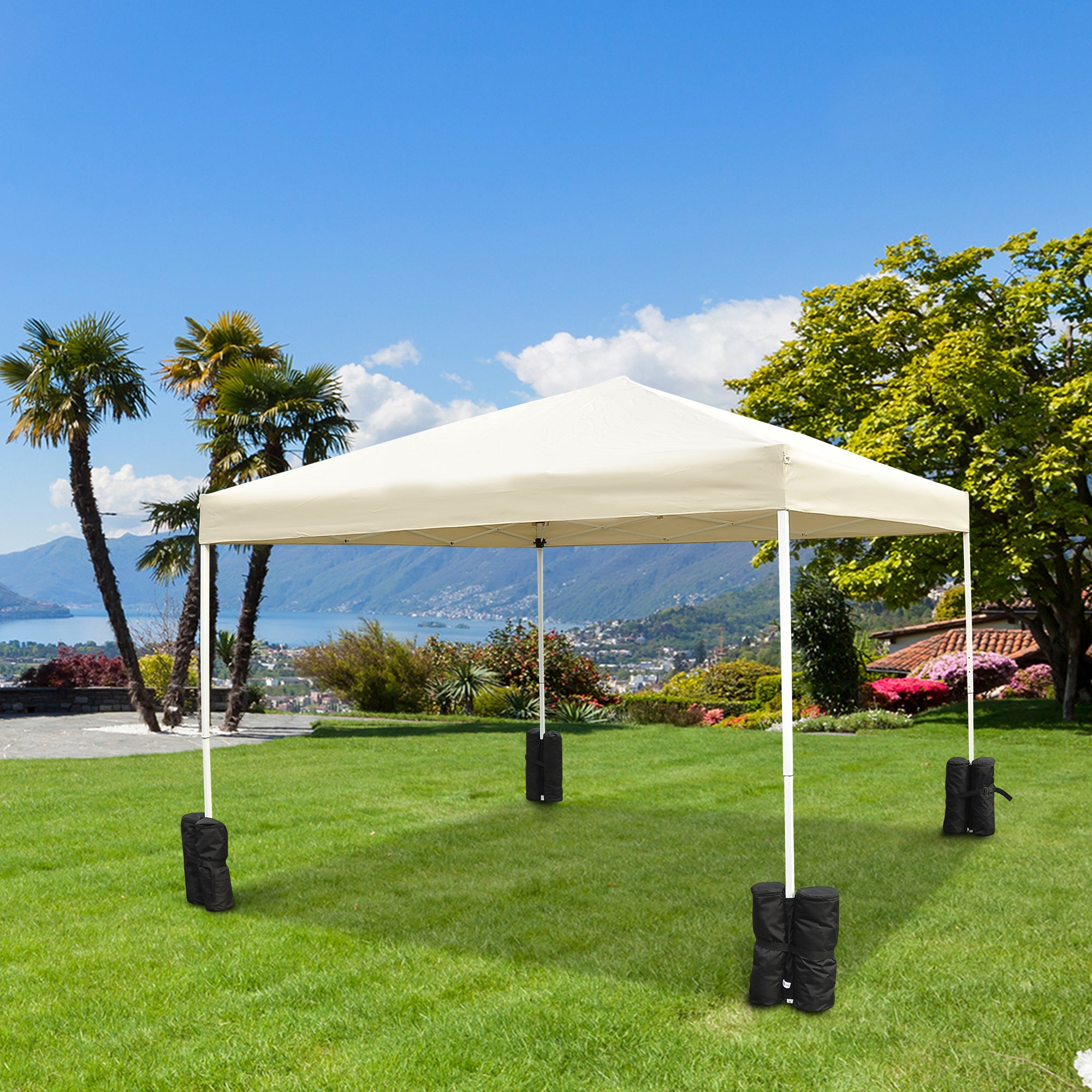 4pcs Gazebo Leg Weight Sand Bags for Marquee Tent Canopy - Black