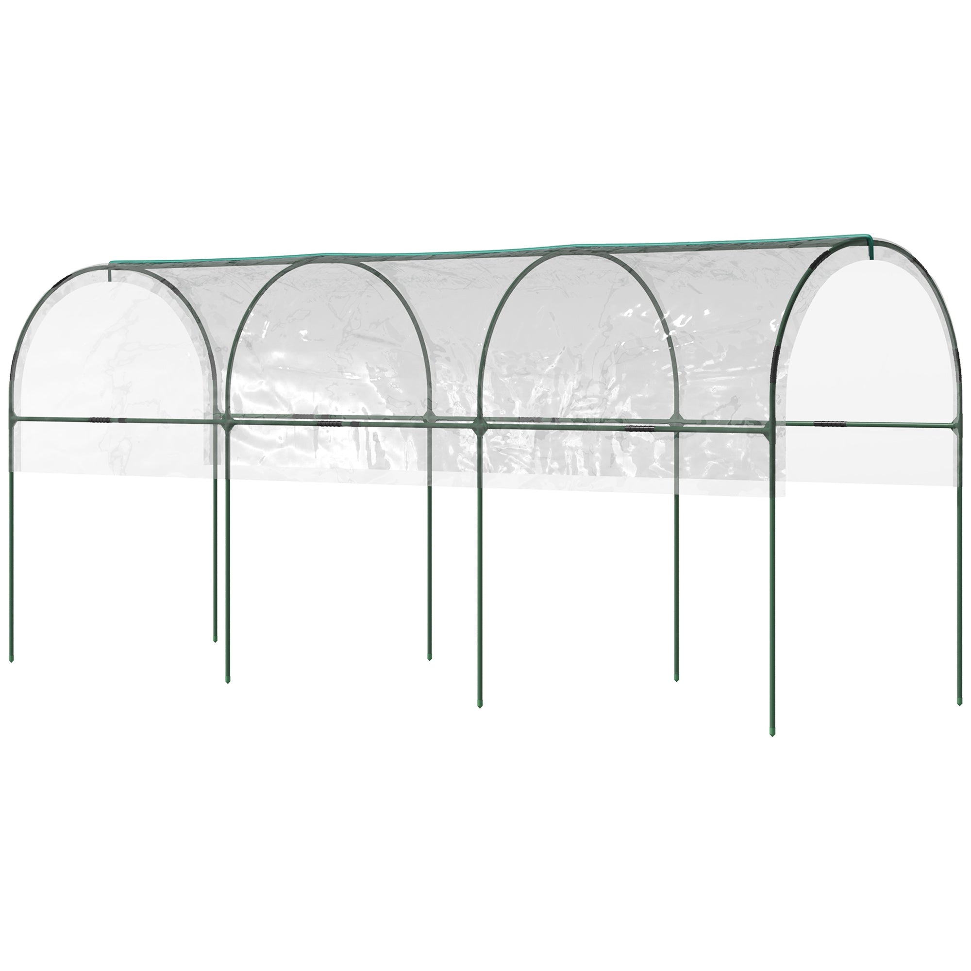 Tunnel Tomato Greenhouse with Steel Frame and Clear Cover