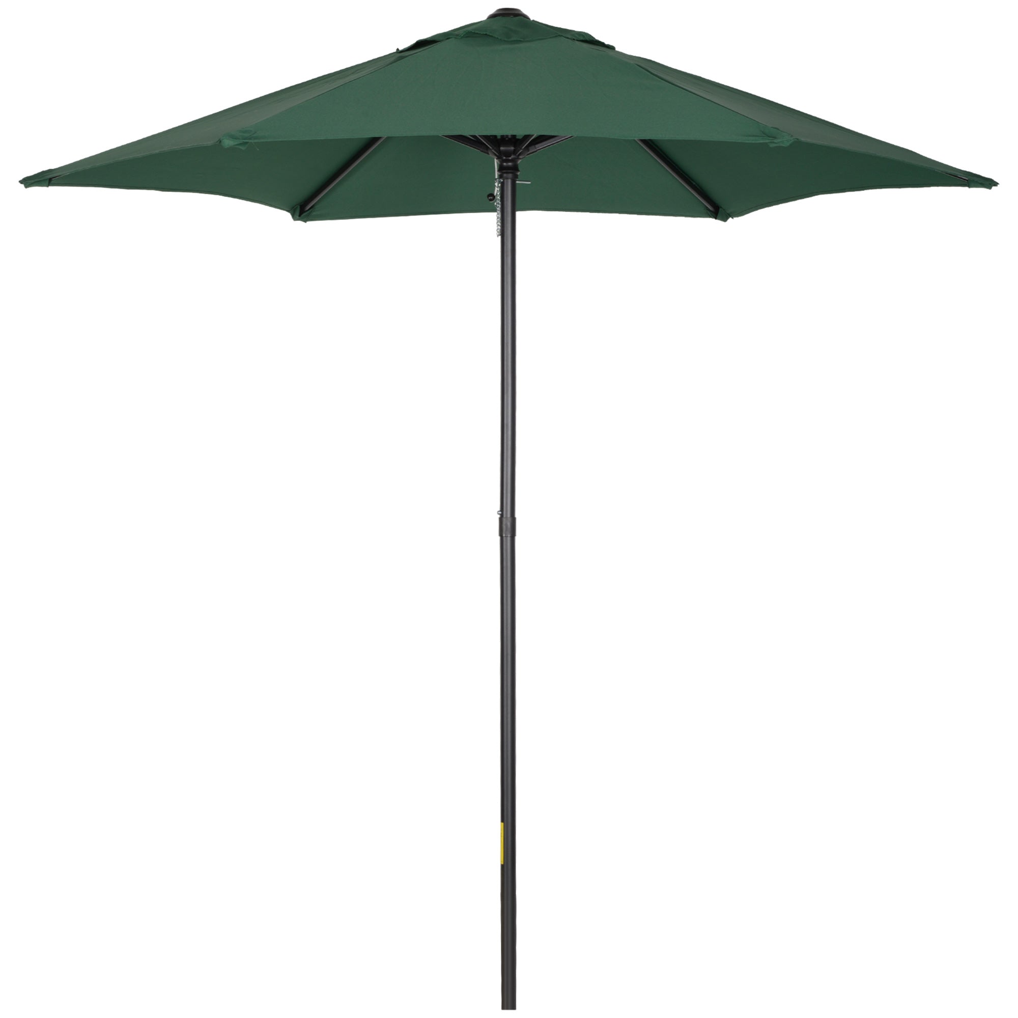 2m Patio Parasol Umbrella with 6 Ribs for Garden, Balcony, Bench - Green