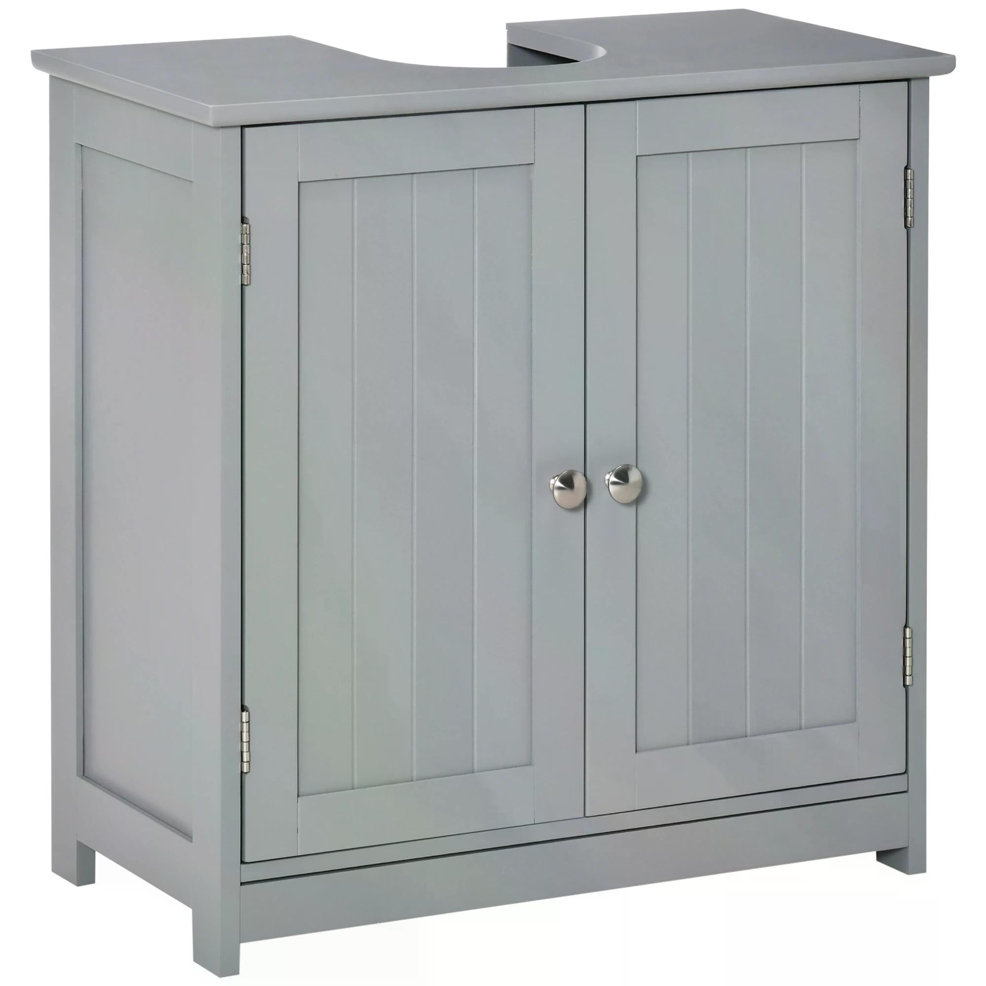 Under-Sink Storage Cabinet with Adjustable Shelf - Grey