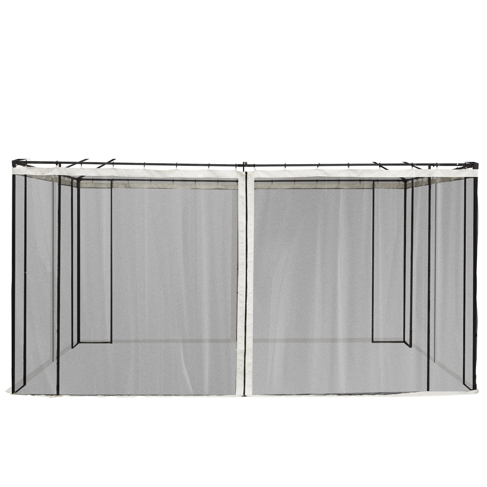 Set of 4 Mosquito Netting Panels for Gazebo Sidewalls - Beige