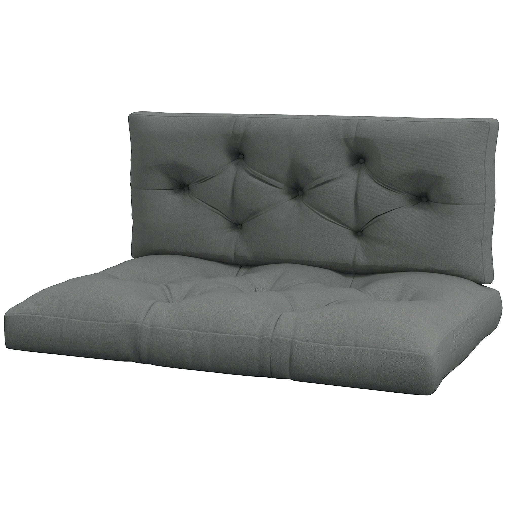 Set of 2 Replacement Seat Cushions for 4-Piece Pallet Seat - Light Grey