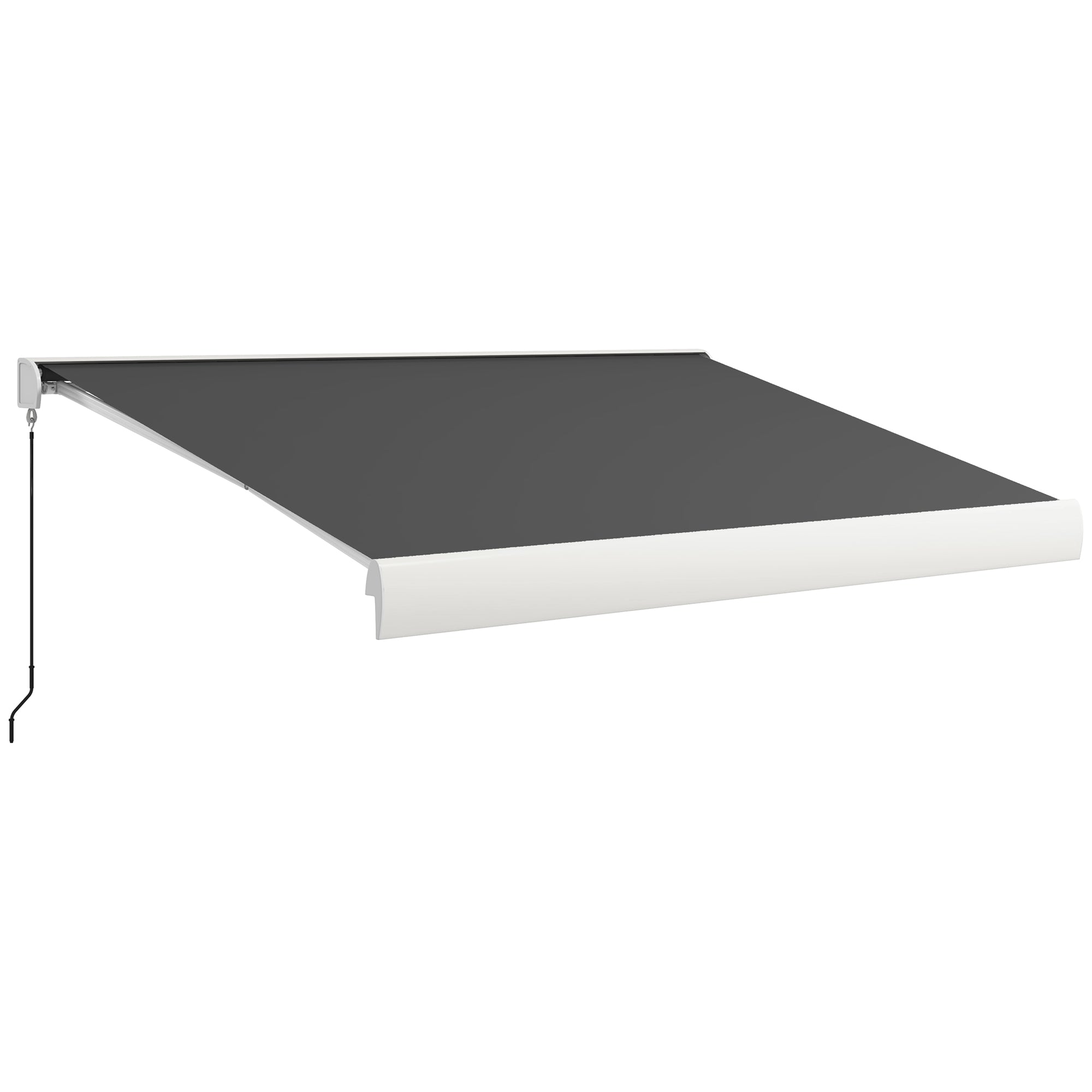 4 x 3m Electric Retractable Awning with Remote Control Aluminium Frame for Patio Door Window - Grey