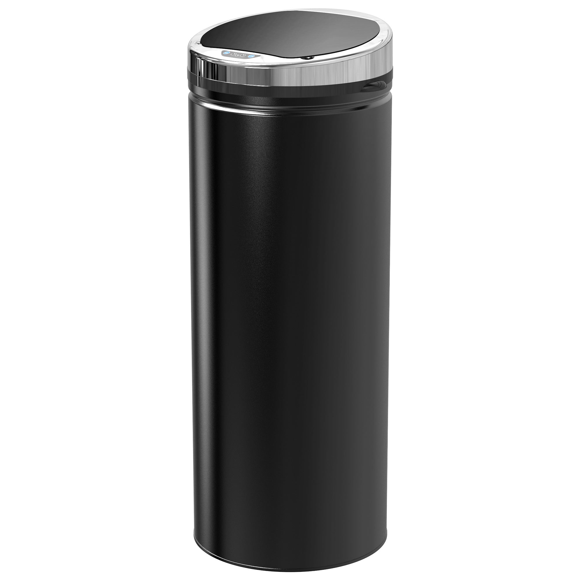 50L Stainless Steel Sensor Trash Can with Inner Bucket - Black