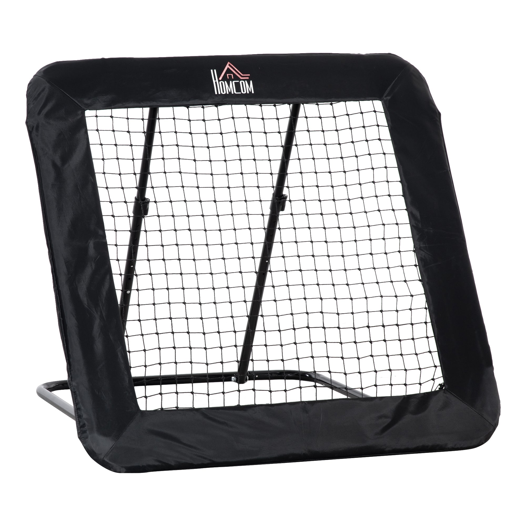 Adjustable Angle Football Training Rebounder Net with Quick Folding Design - Black