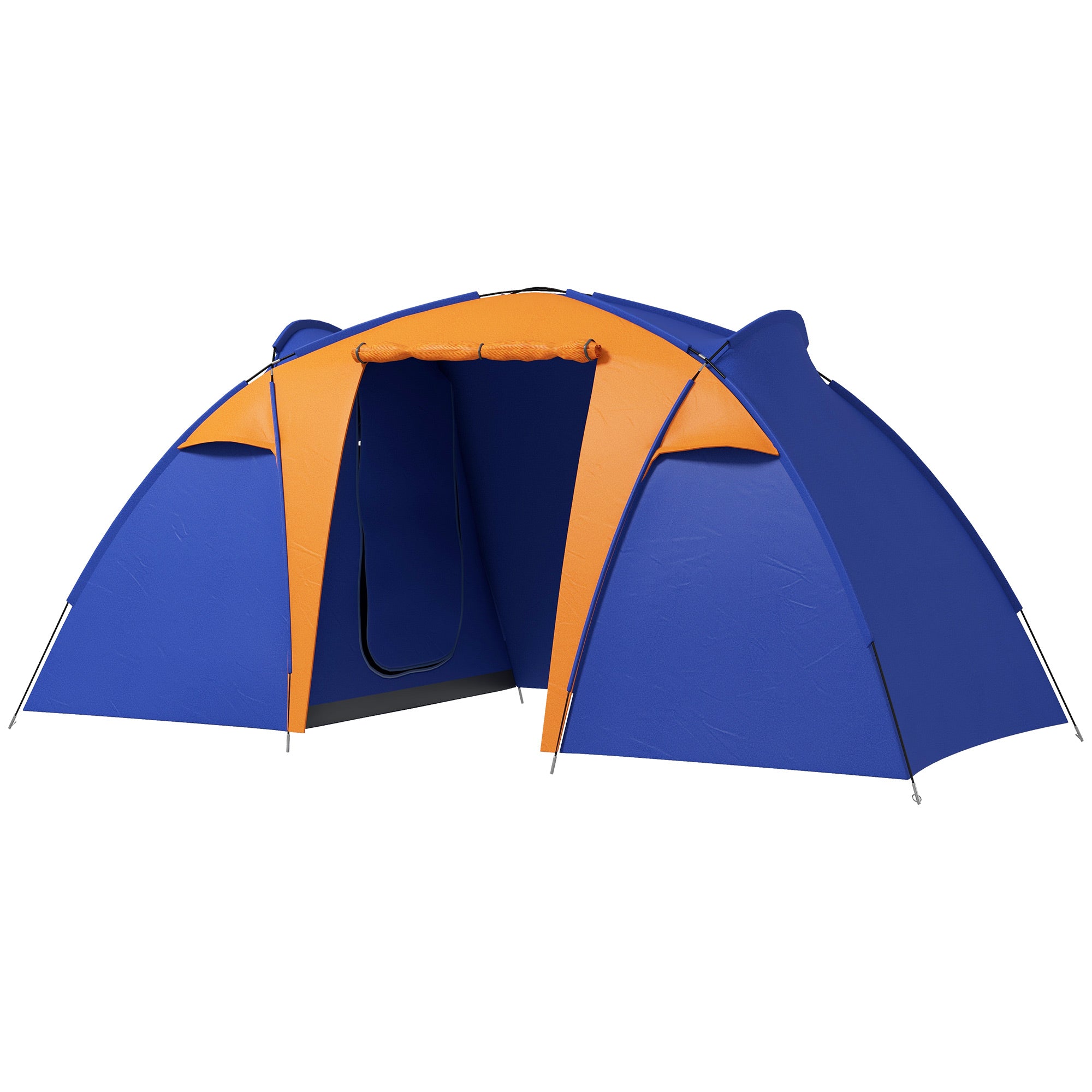 4 to 6 Man Waterproof Camping Tent with 2 Bedrooms and Porch