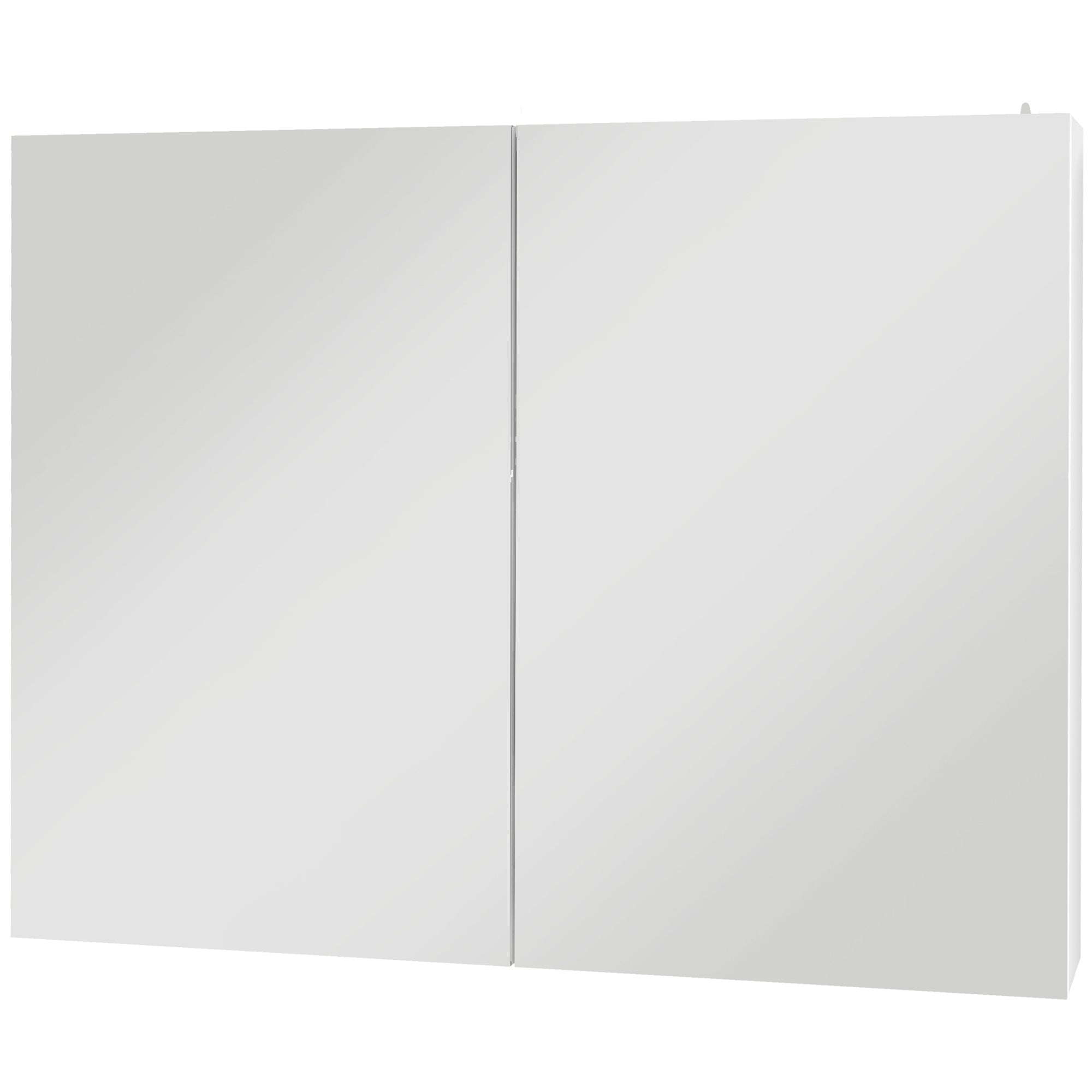 Modern Bathroom Mirror Cabinet with Adjustable Shelves and USB Charging - White