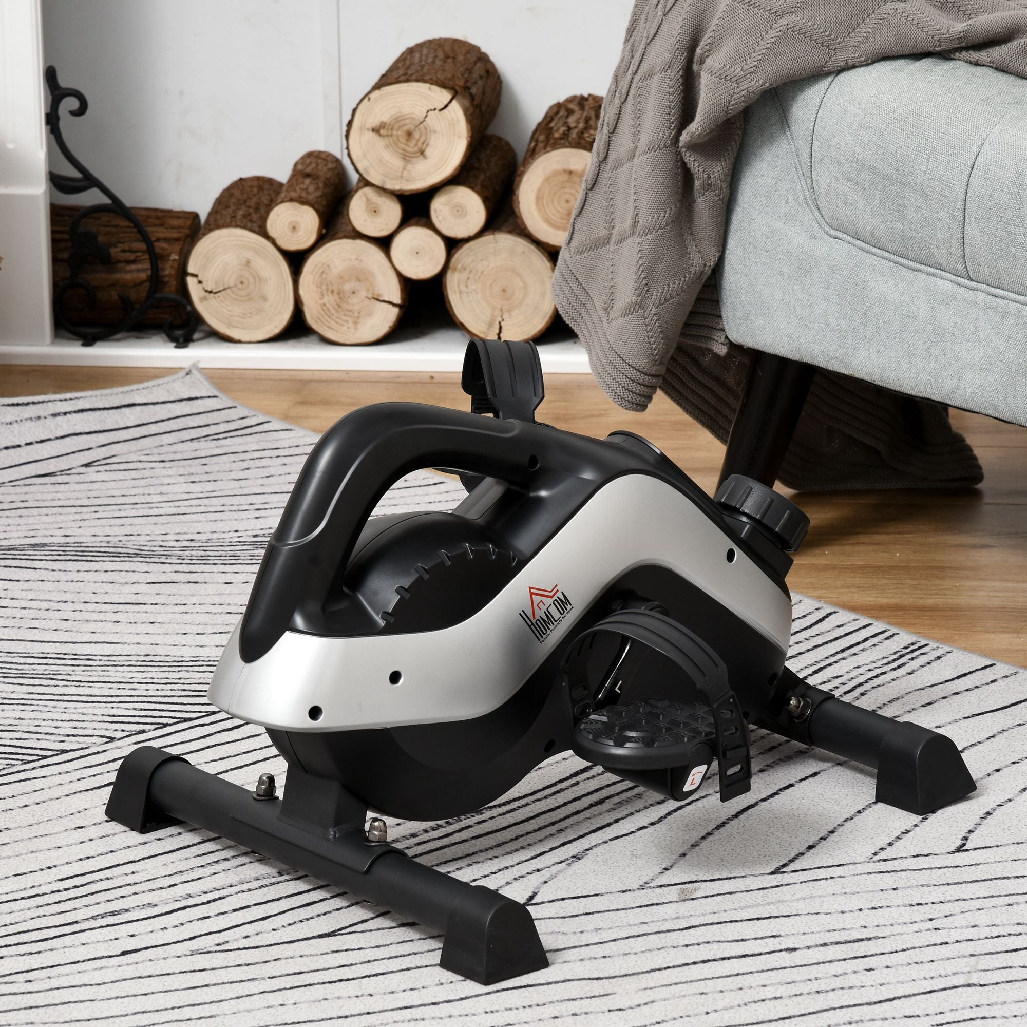 Mini Exercise Bike with 8 Level Magnetic Resistance and LCD Display - Black