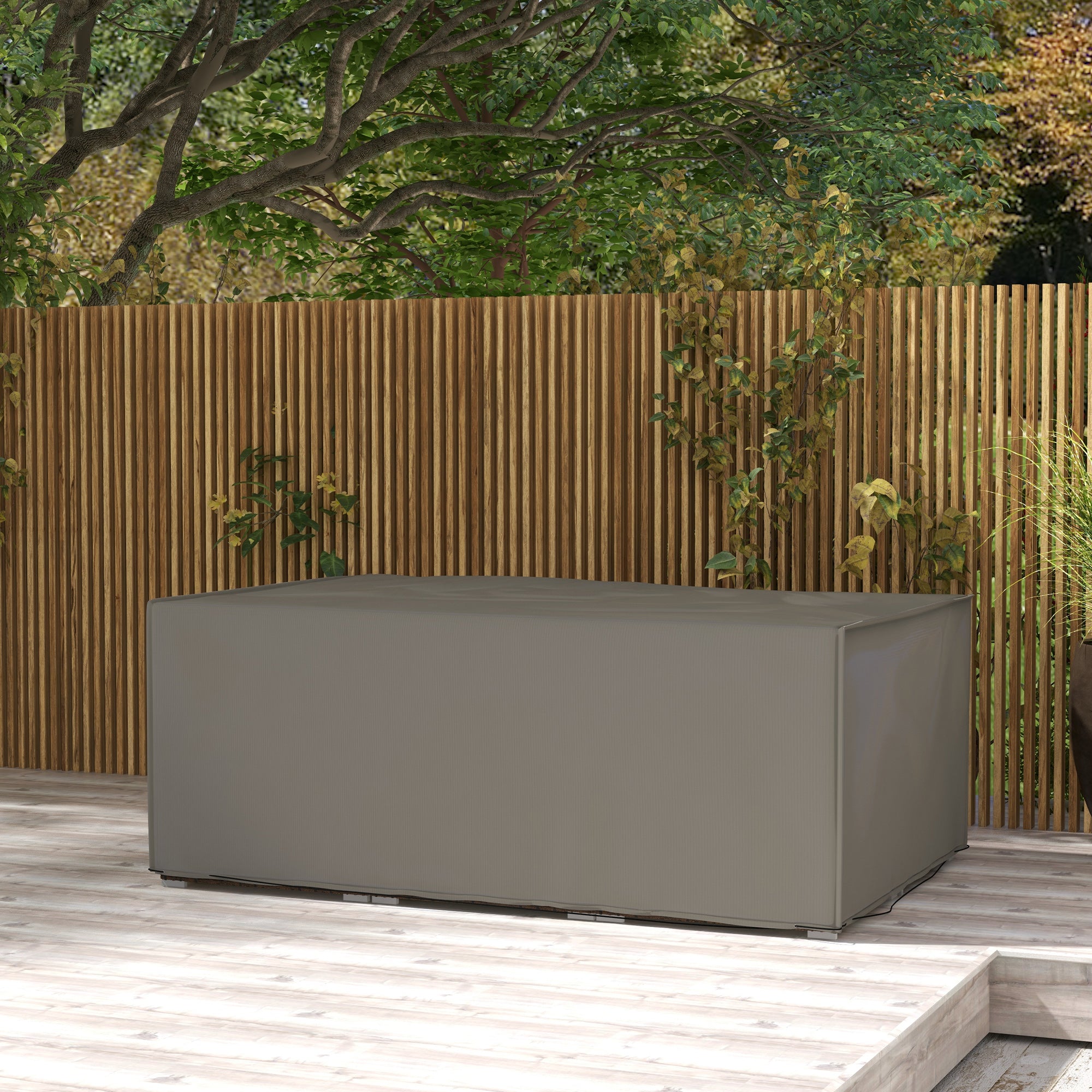 Waterproof Oxford Patio Set Cover 210x140x80 cm with Anti-UV Protection - Grey