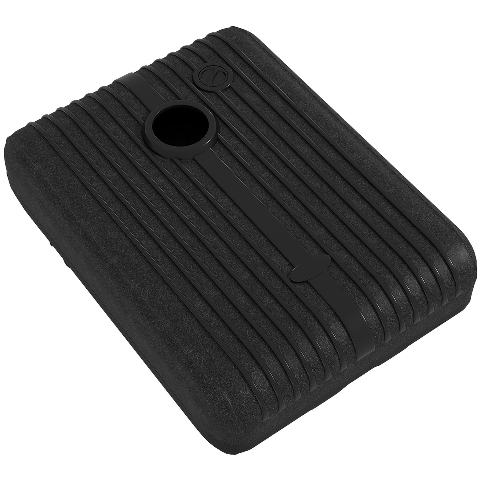 Heavy Duty Plastic Parasol Base with Wheels - Water and Sand Filled