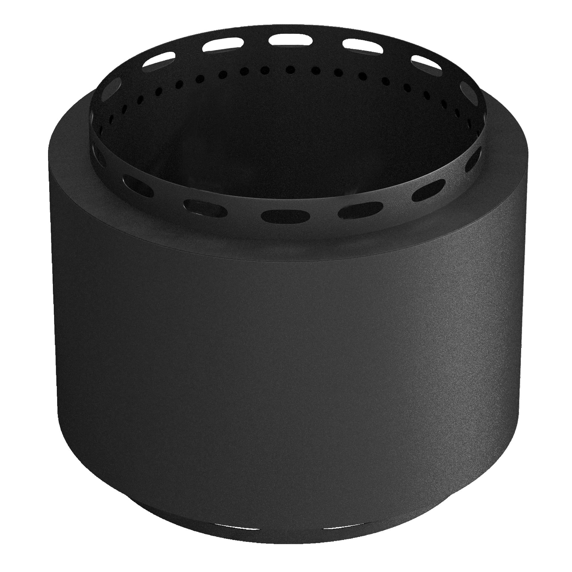 Portable Smokeless Fire Pit with Poker - Metal Black 48.5cm