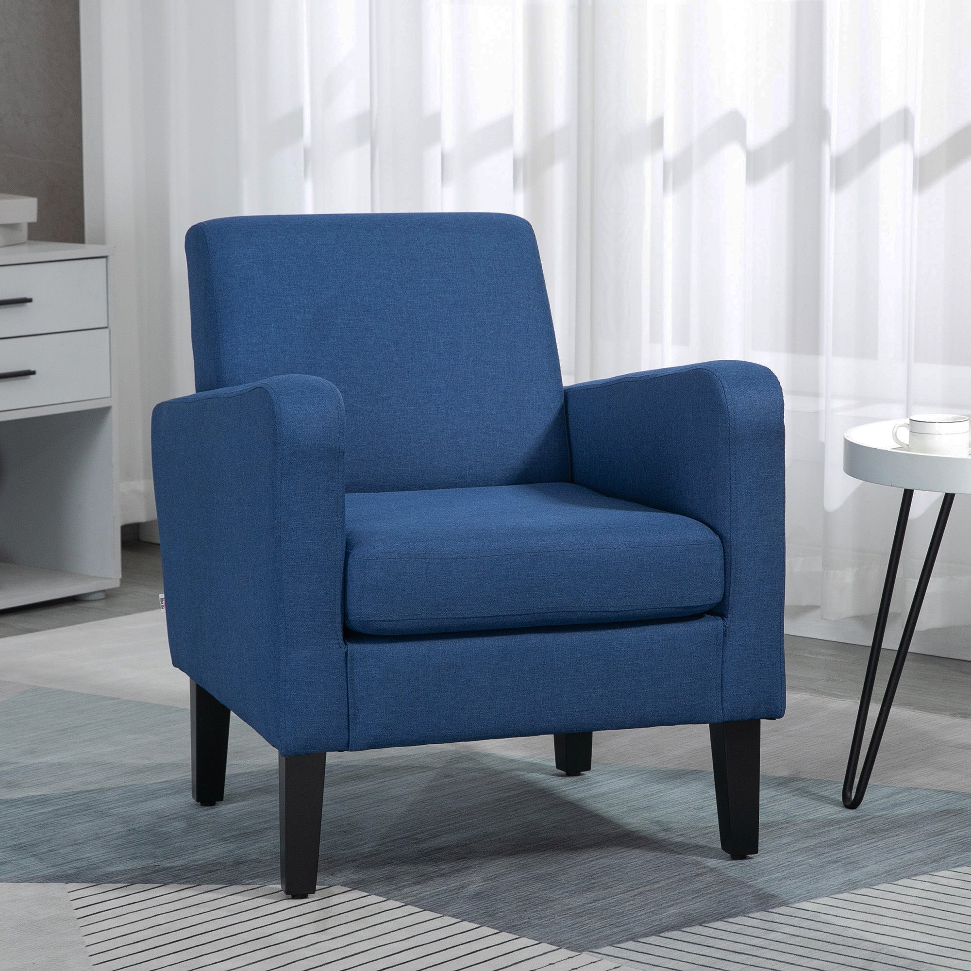 Modern Accent Chair for Cozy Living Room Seating - Blue
