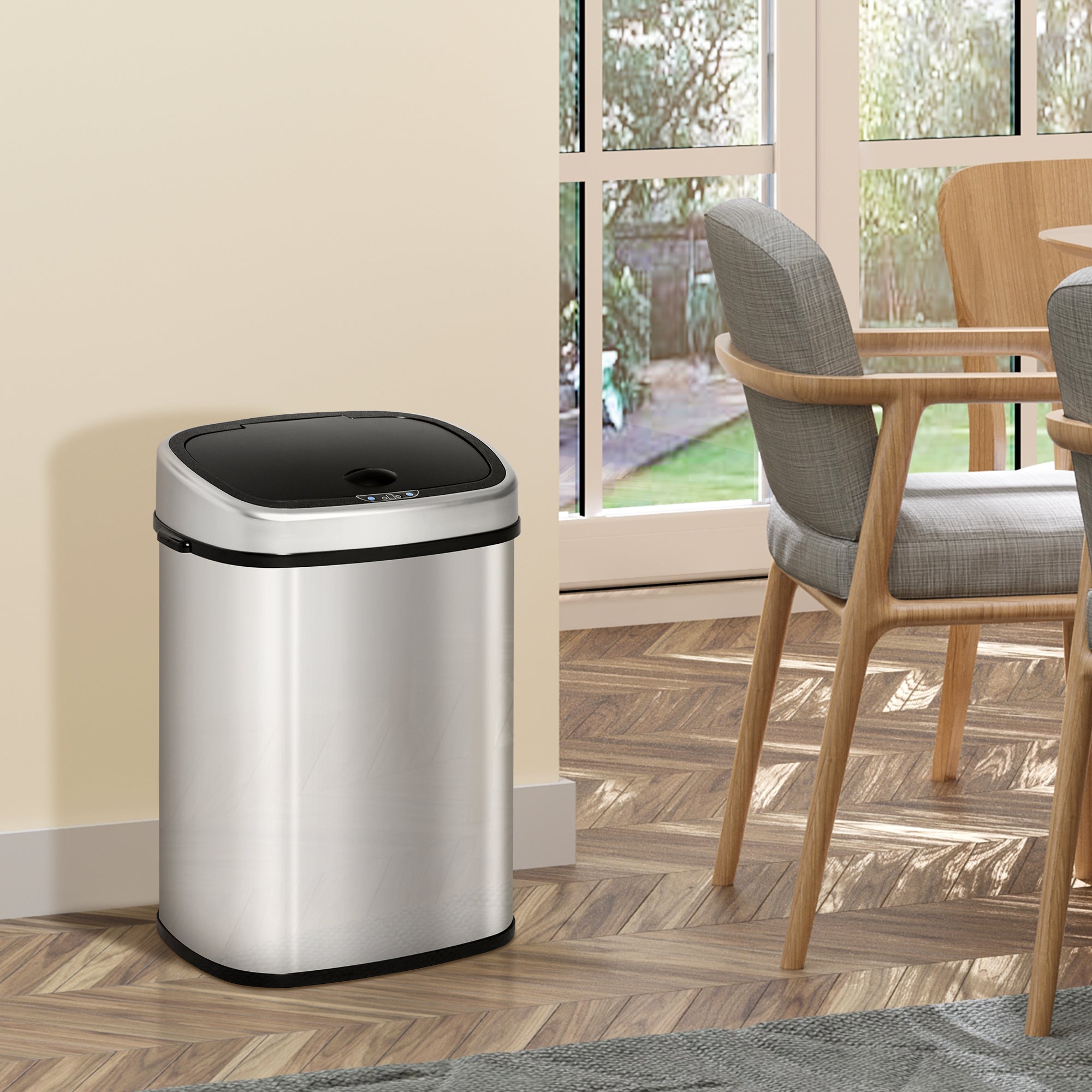 58L Sensor Bin with Infrared Motion Sensor - Stainless Steel