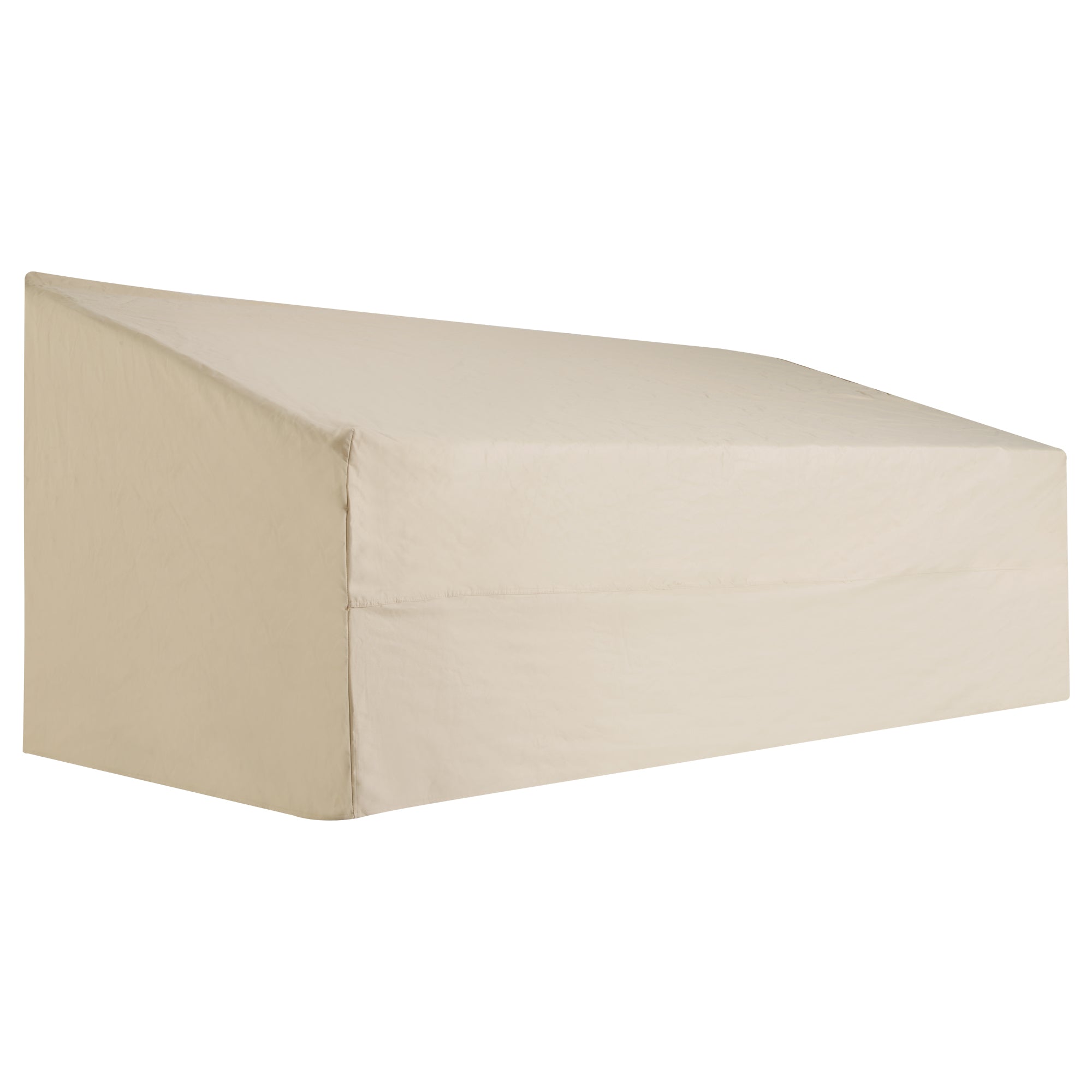 3 Seat Waterproof Oxford Cloth Sofa Cover with Fixing Bands - Beige