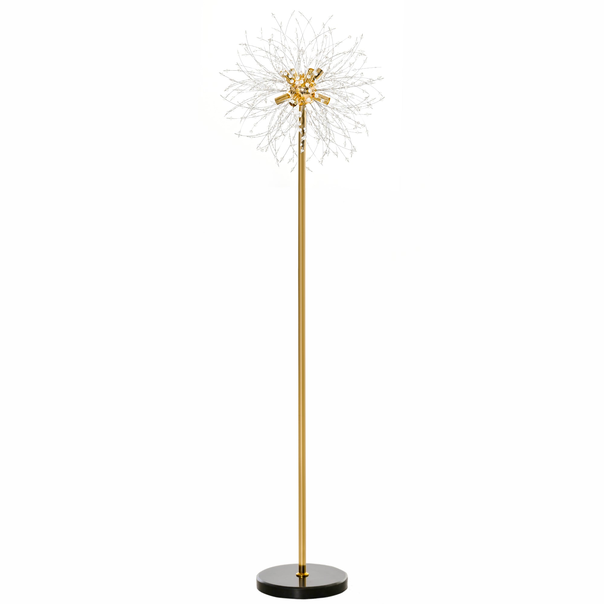 Modern Floor Lamp, Tall Standing Lamp with Dandelion-like Lampshade for Living Room