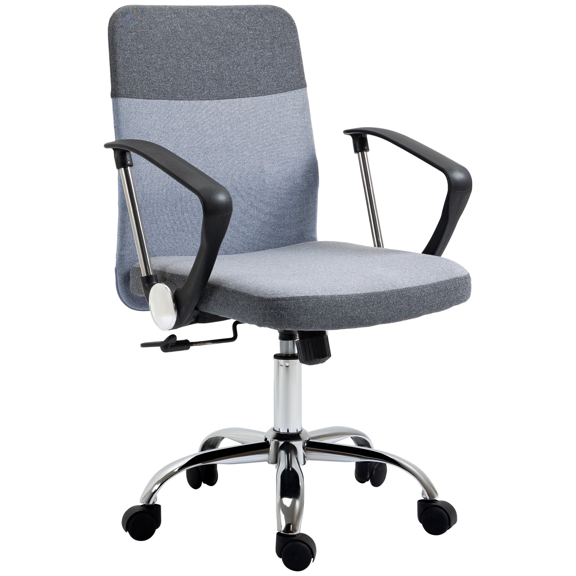 Ergonomic Adjustable Office Swivel Desk Chair with Wheels - Grey