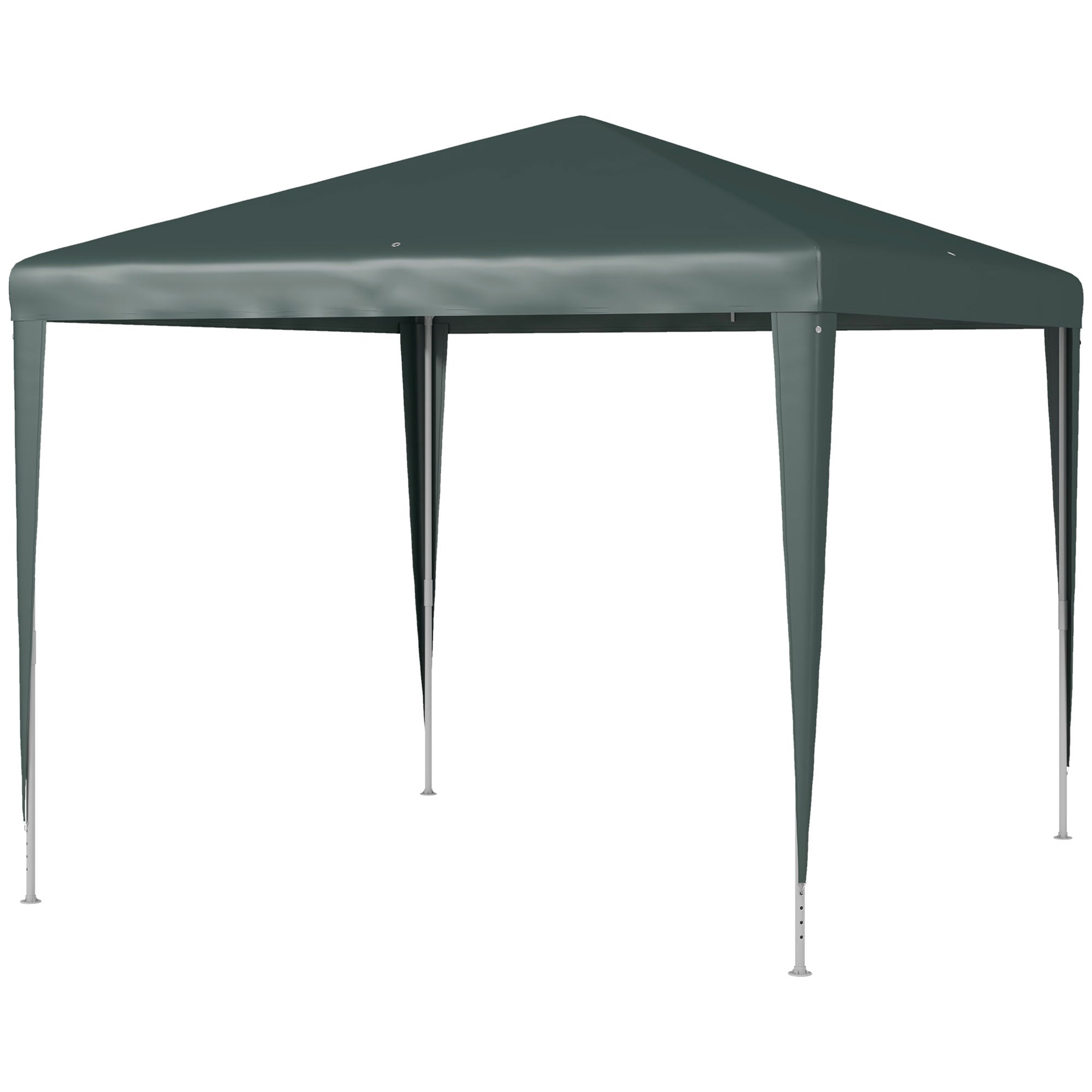 2.7m x 2.7m Garden Gazebo Marquee Tent with Steel Frame - Dark Green