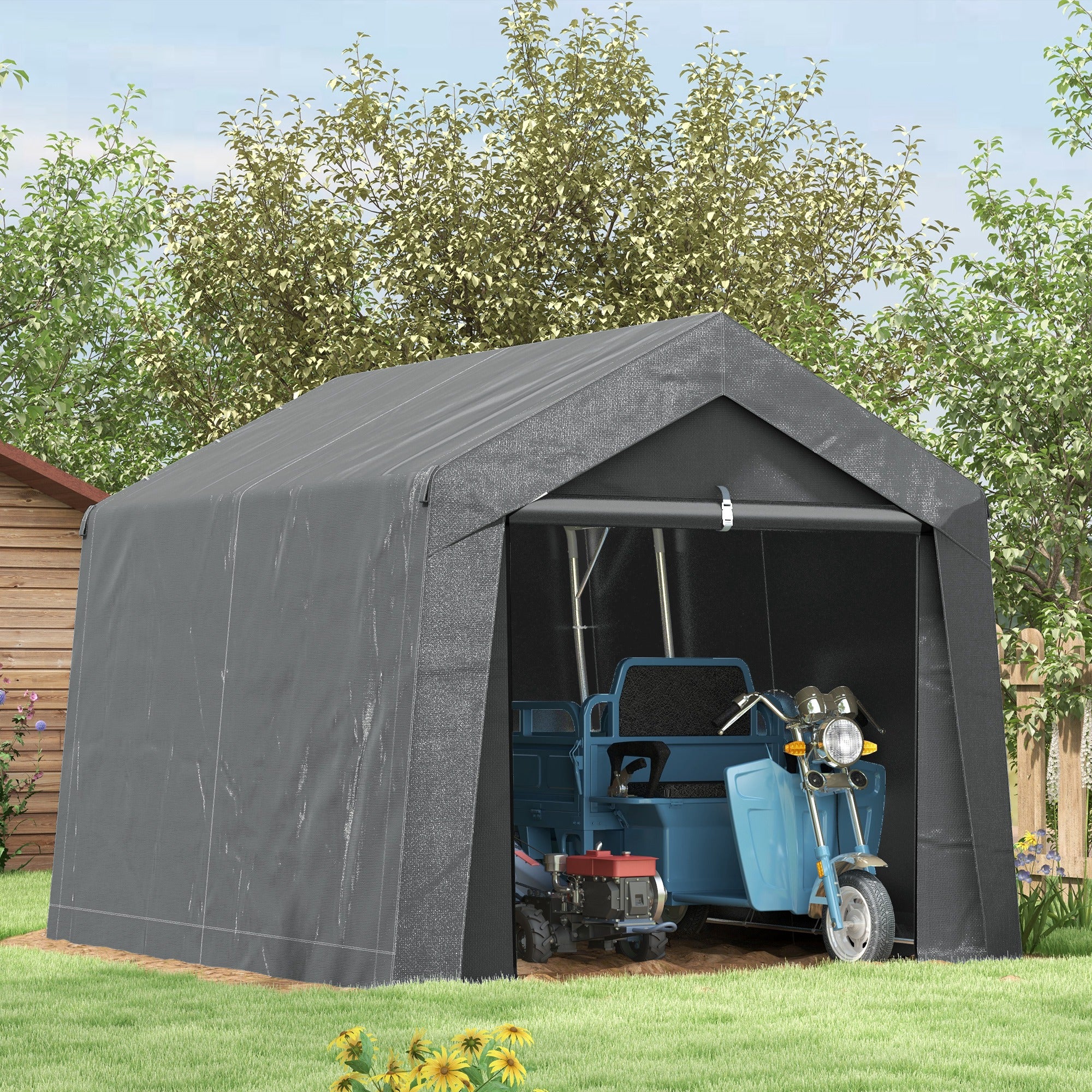 3 x 3 Metre Waterproof Garden Storage Shed with Ventilation Window