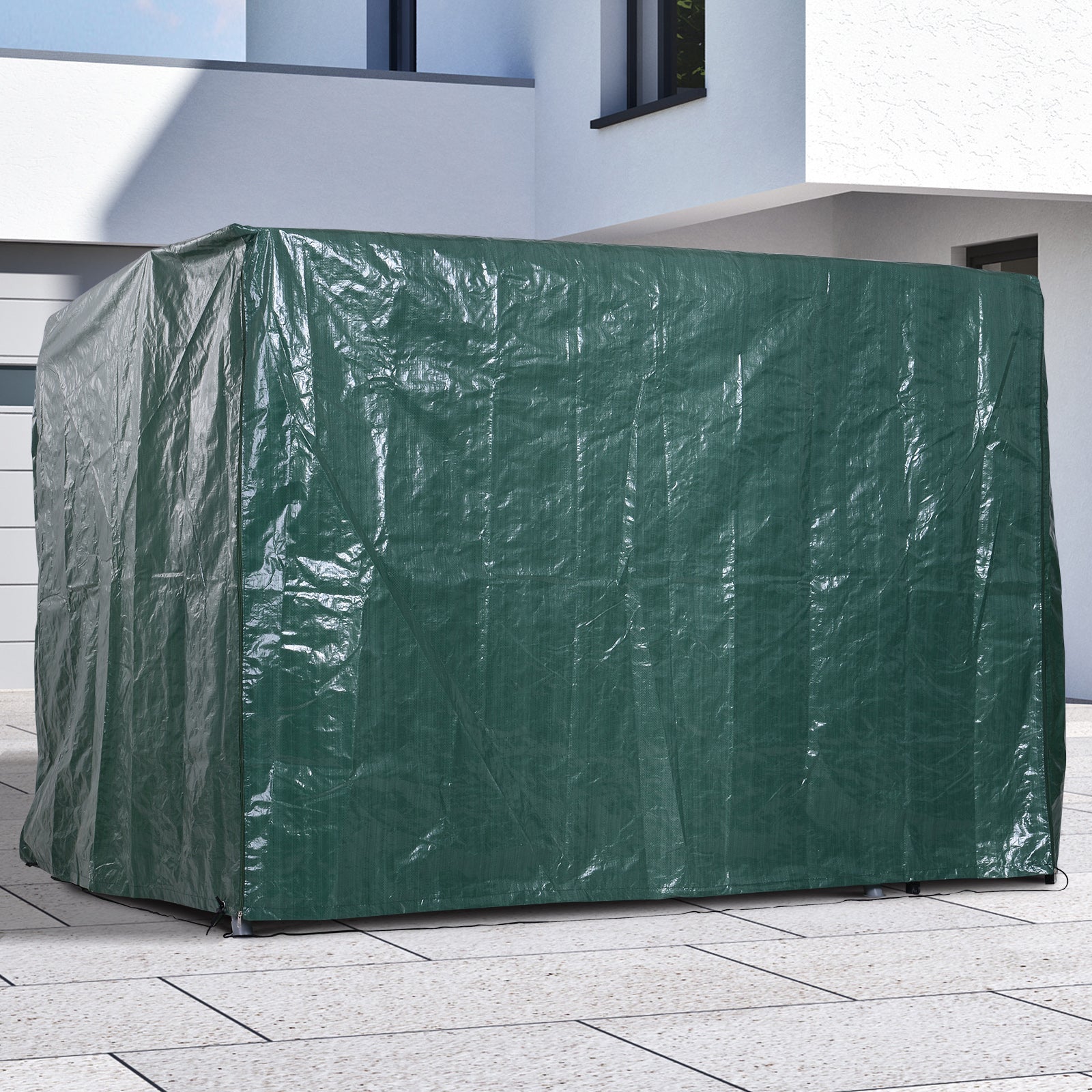 3 Seater Patio Swing Chair Cover Heavy Duty UV Resistant Black