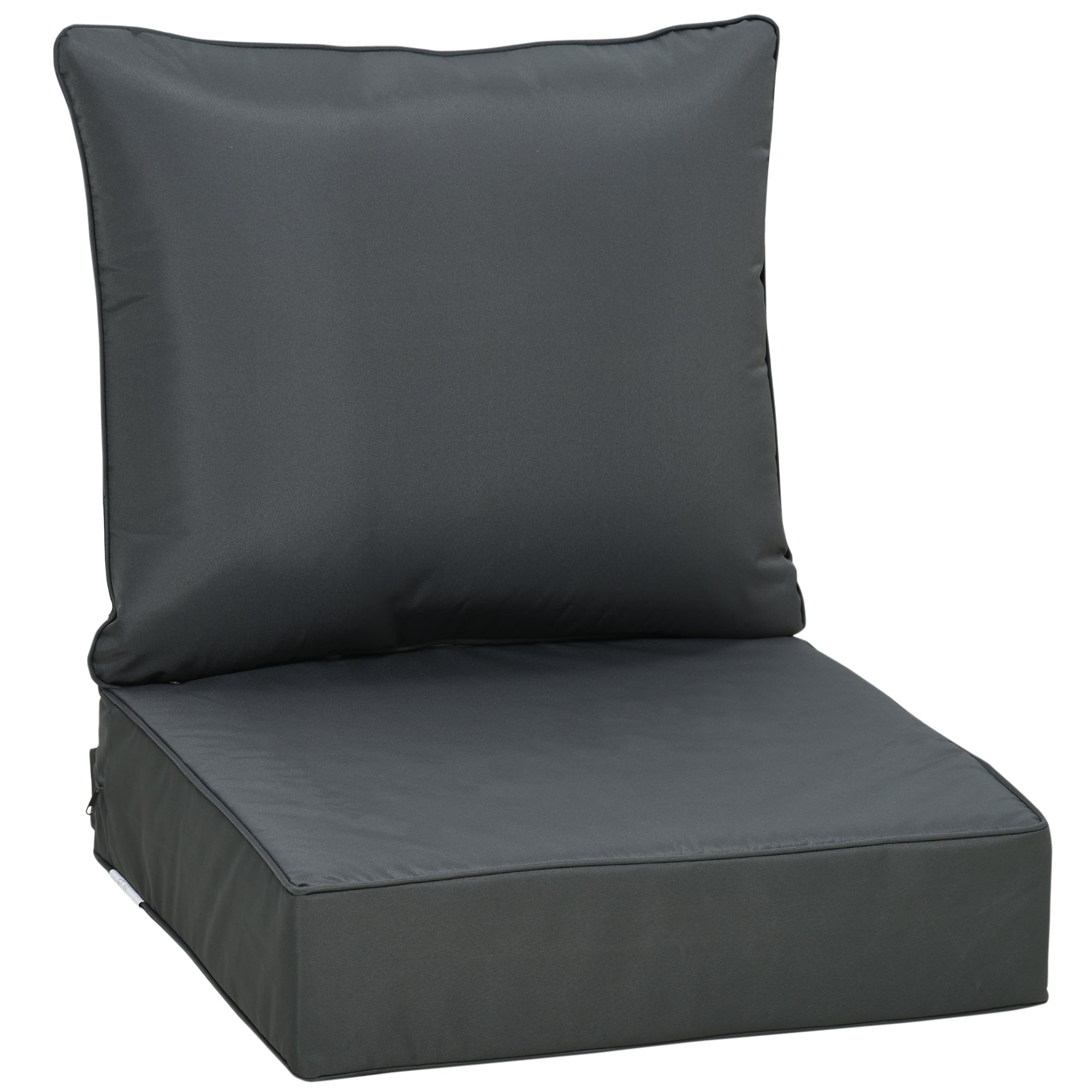 Outdoor Deep Seating Chair Replacement Seat and Back Cushion - Dark Grey