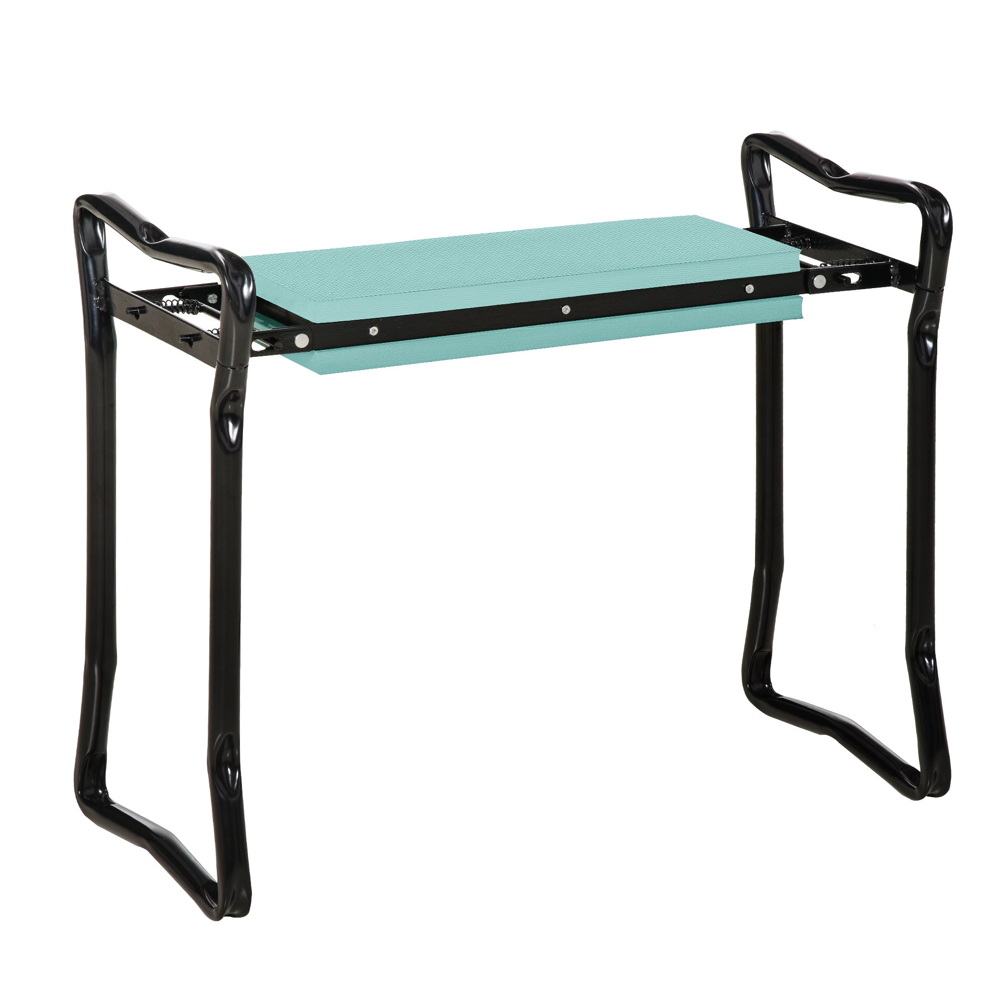 2-in-1 Foldable Garden Kneeling Pad and Seat Bench with Handles - Green