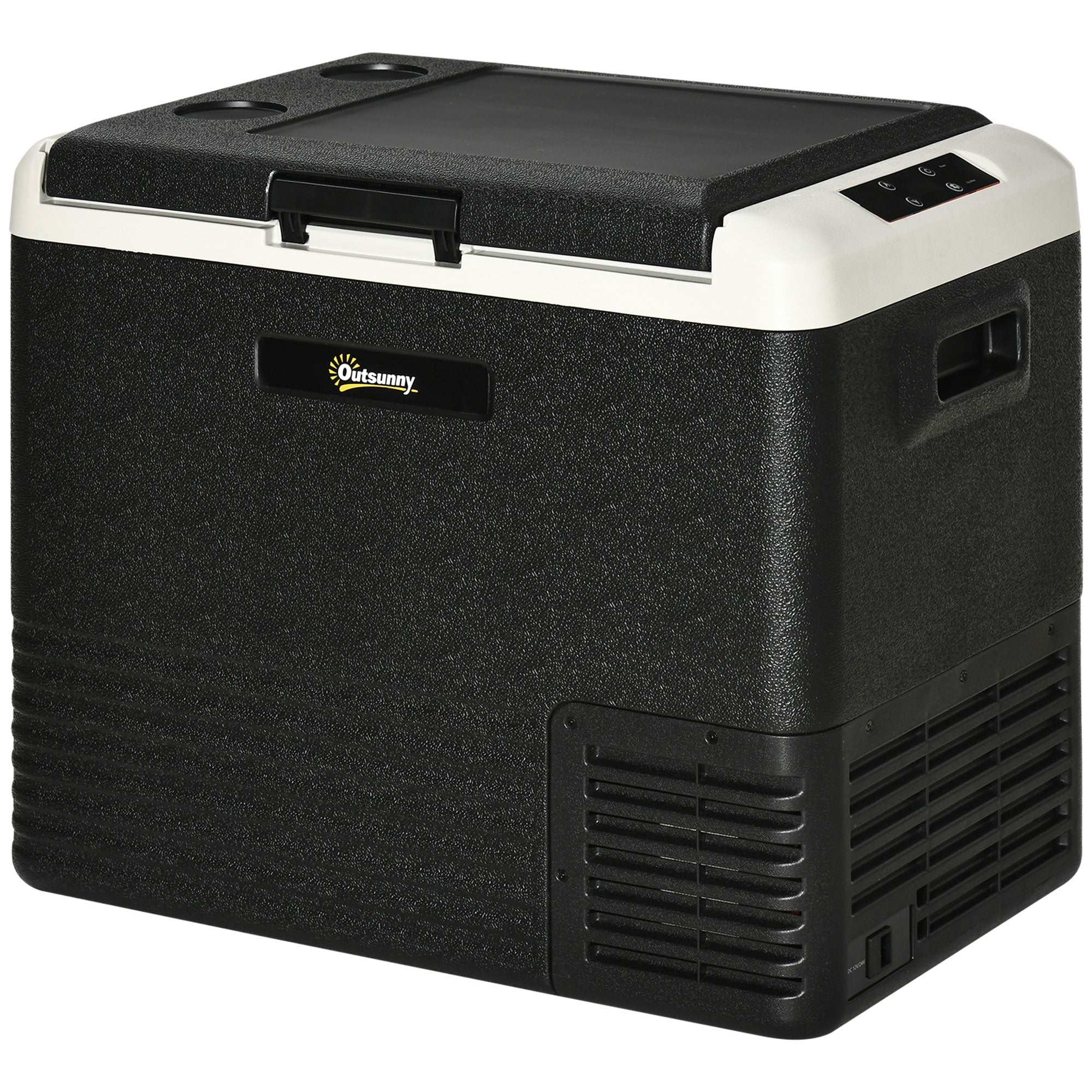 50L Portable Car Refrigerator with Deep Cooling Compressor - Black