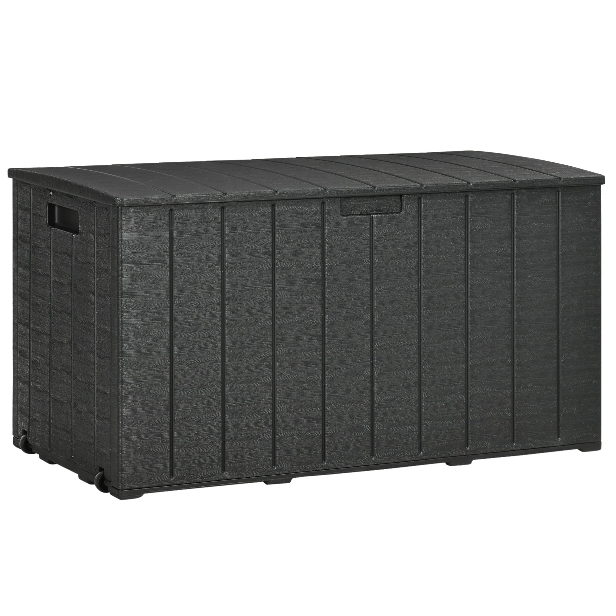 336 Litre Outdoor Garden Storage Box Double Wall Plastic Black