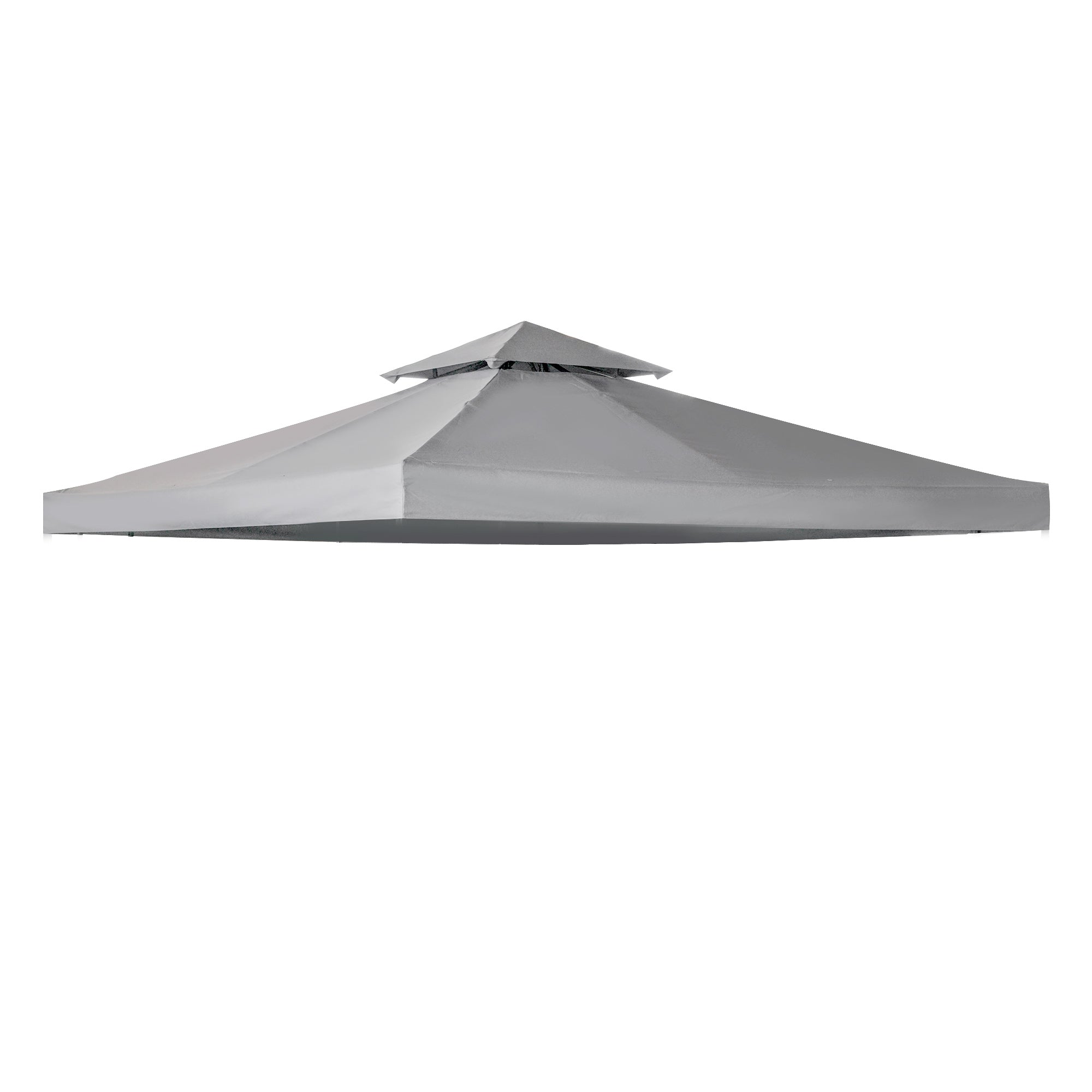 3x3m Gazebo Canopy Replacement Top Roof with UV Protection and Ventilation - Light Grey