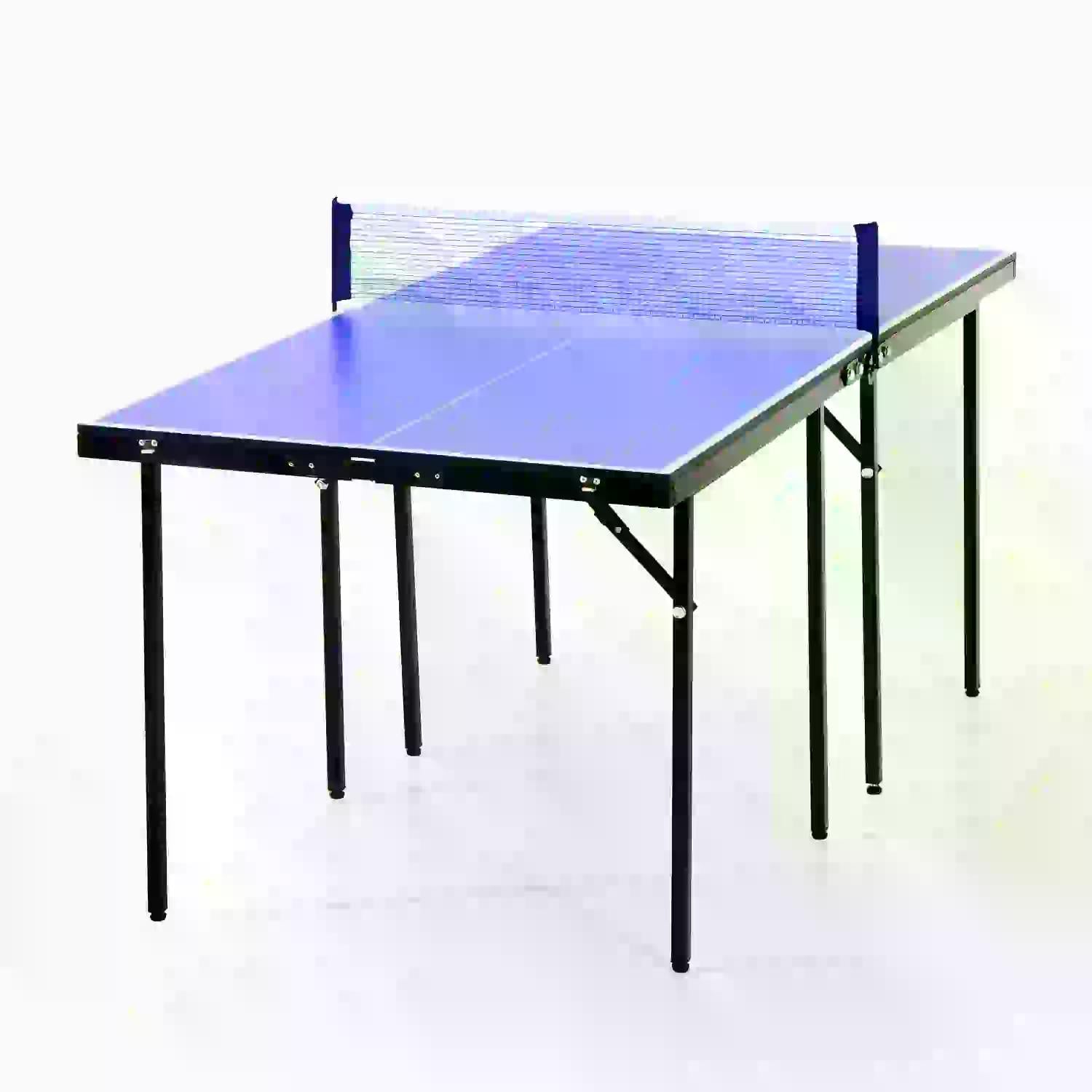 Folding Mini Compact Table Tennis Top with Professional Net Set - Blue