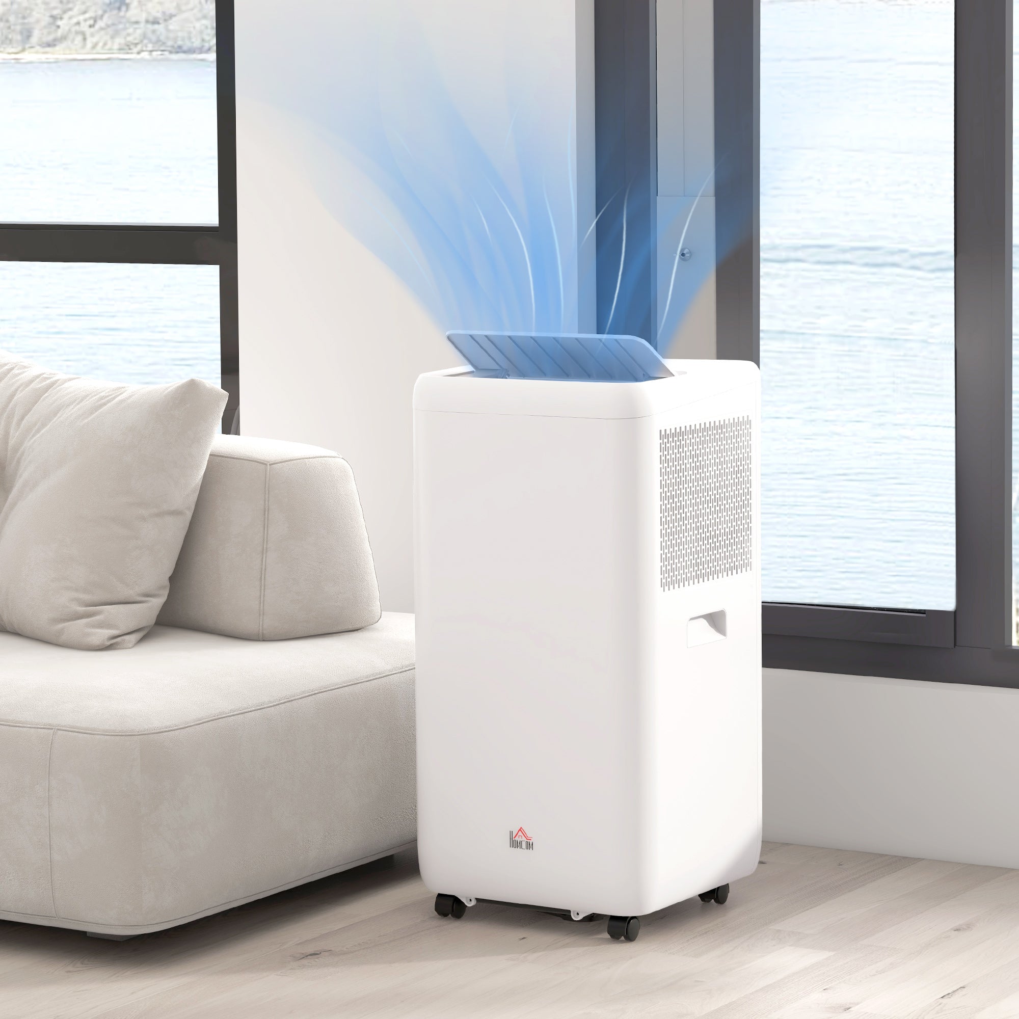 12000 BTU Mobile Air Conditioner for Room up to 28m², with Dehumidifier, Auto & Sleep Mode, 24H Timer, Wheels