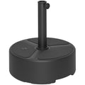 Heavy Duty Round Garden Parasol Base for 38-48mm Poles - Black