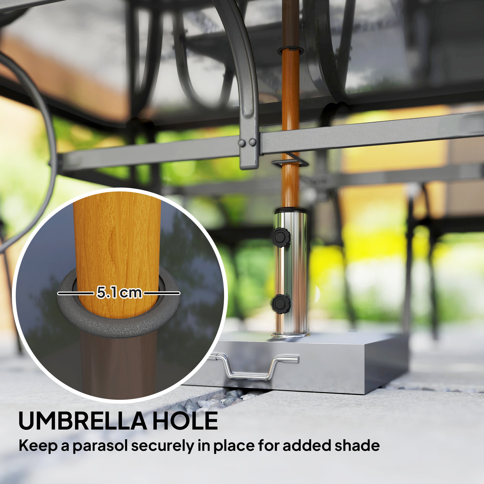 Seven-Piece Outdoor Dining Set - Charcoal Grey