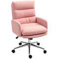 Sherpa Fleece Office Chair 91-99cm Height Adjustable - Pink