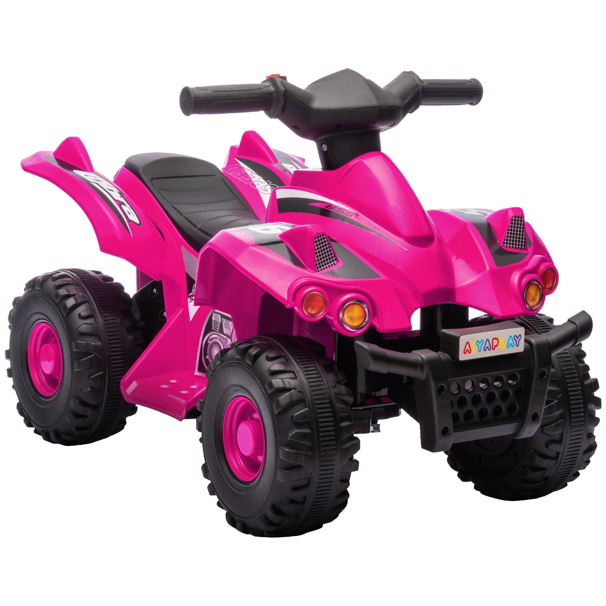 6V Kids Electric Quad Bike w/ Music, Forward Function, for 2-6 Years, Pink