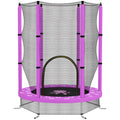 4.6ft Toddler Trampoline w/ Safety Enclosure Net, for Indoor Outdoor Use, Ages 3-6 Years, Purple