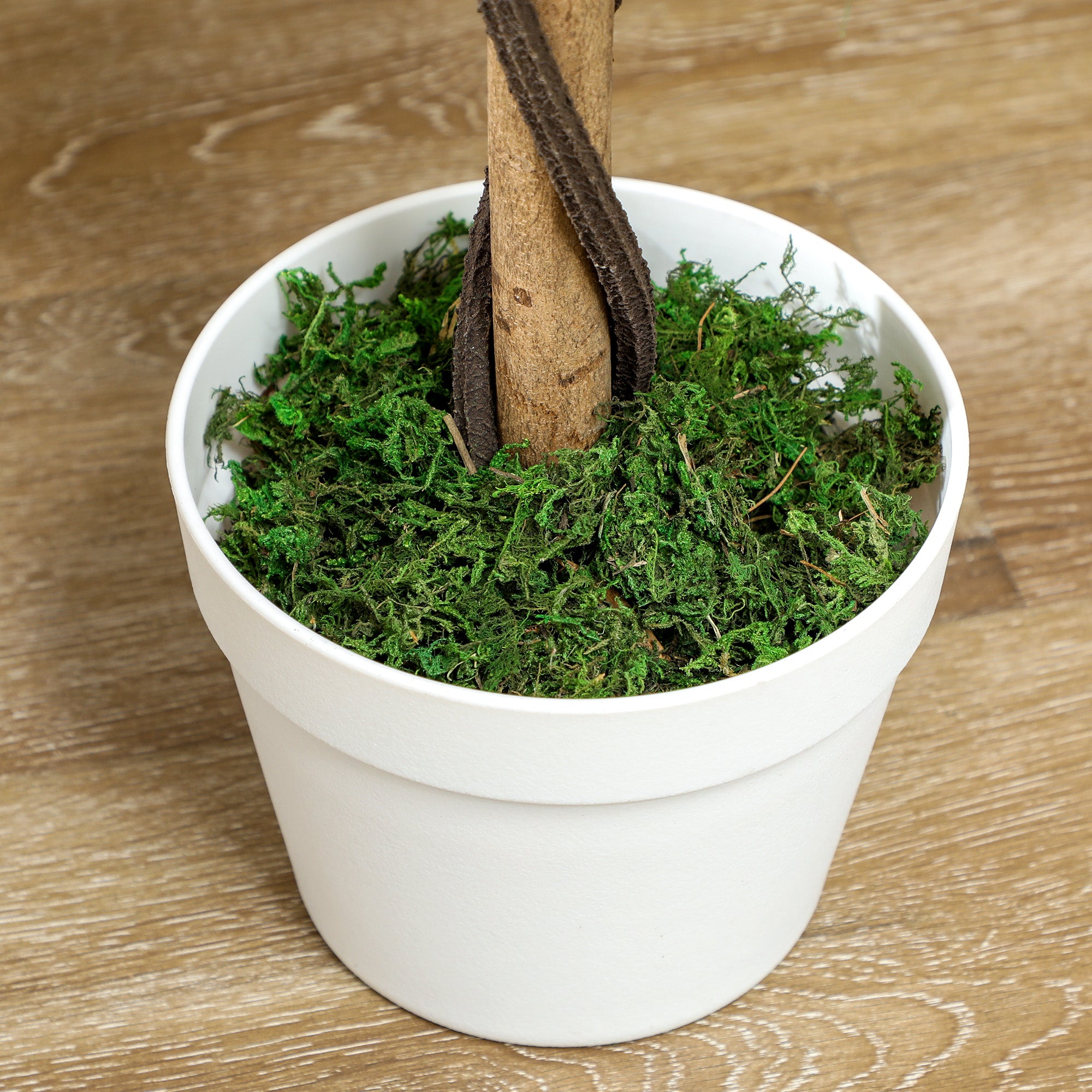 Set of 2 Artificial Plants White Rose Floral in Pot, Fake Plants for Home Indoor Outdoor Decor, 90cm, Yellow