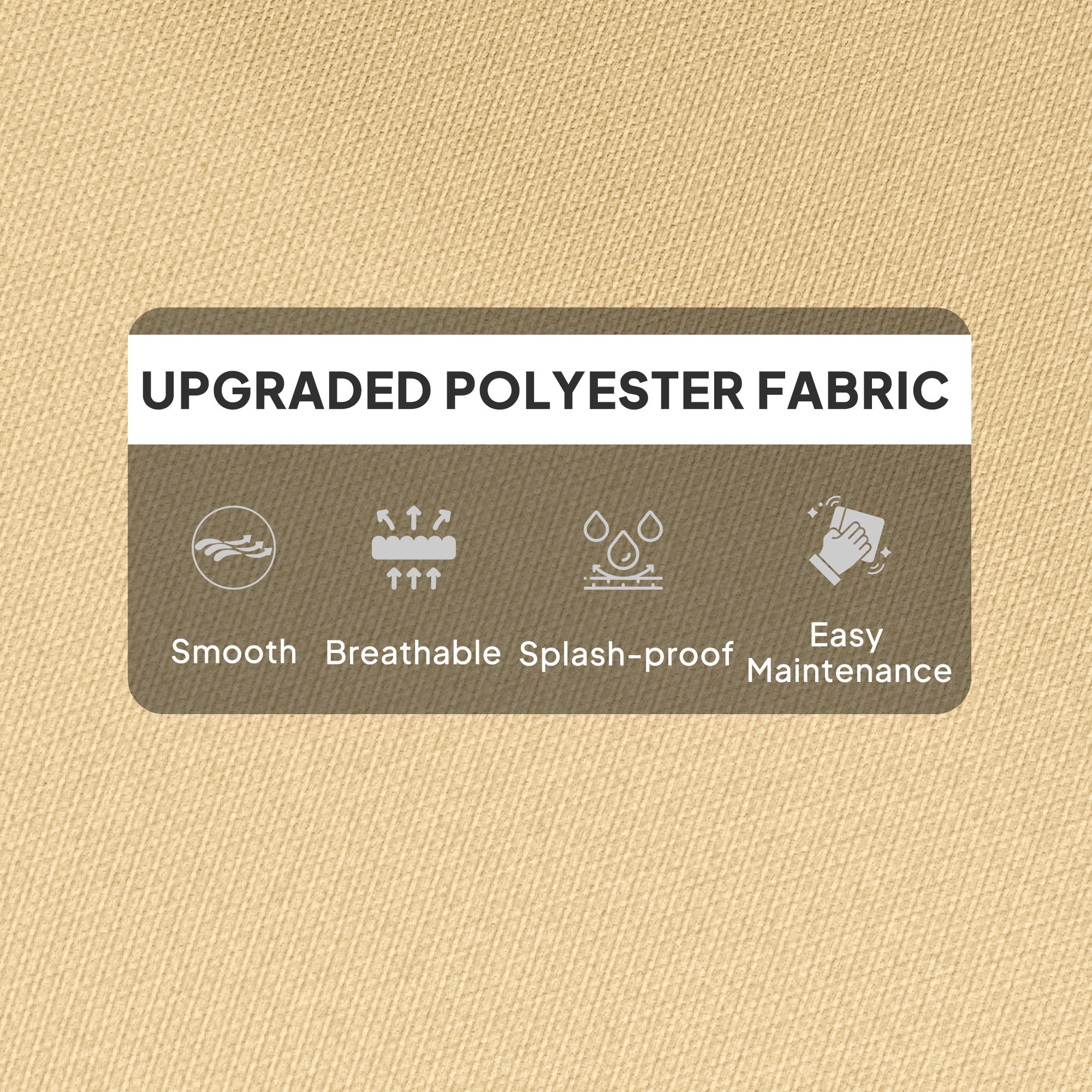 115 x 56cm Padded Rocking Chair Cushion - Breathable Beige