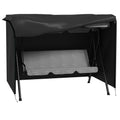 205 x 124cm Three-Seater Swing Chair Protective Cover Black