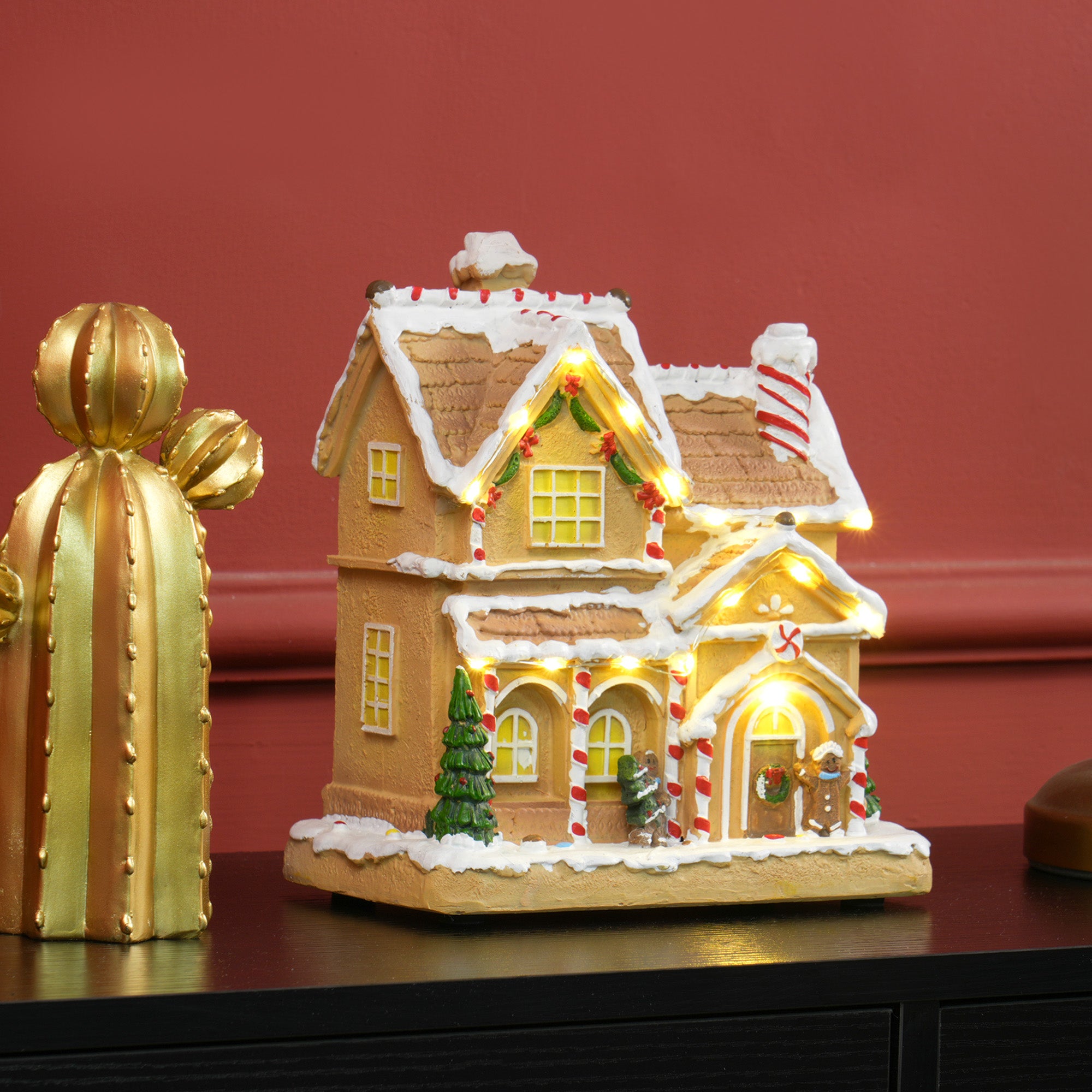 Gingerbread House Light & Music Christmas Decoration