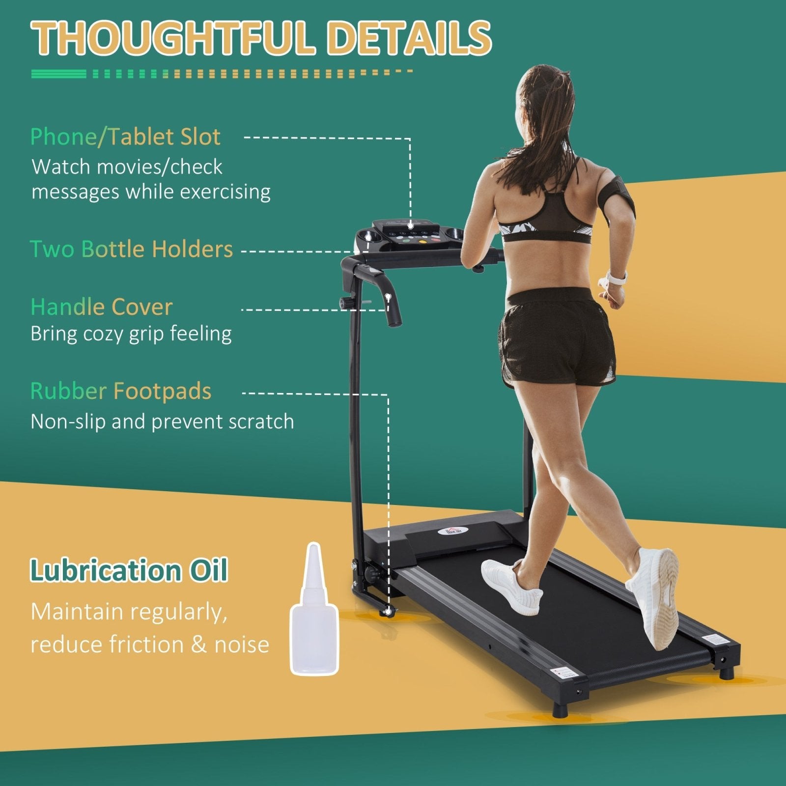 1 - 10Km/h Folding Treadmill Machine Electric Motorised Running Machine Home Fitness Gym Indoor Use - Bedzy UK modern and affordable home furniture England